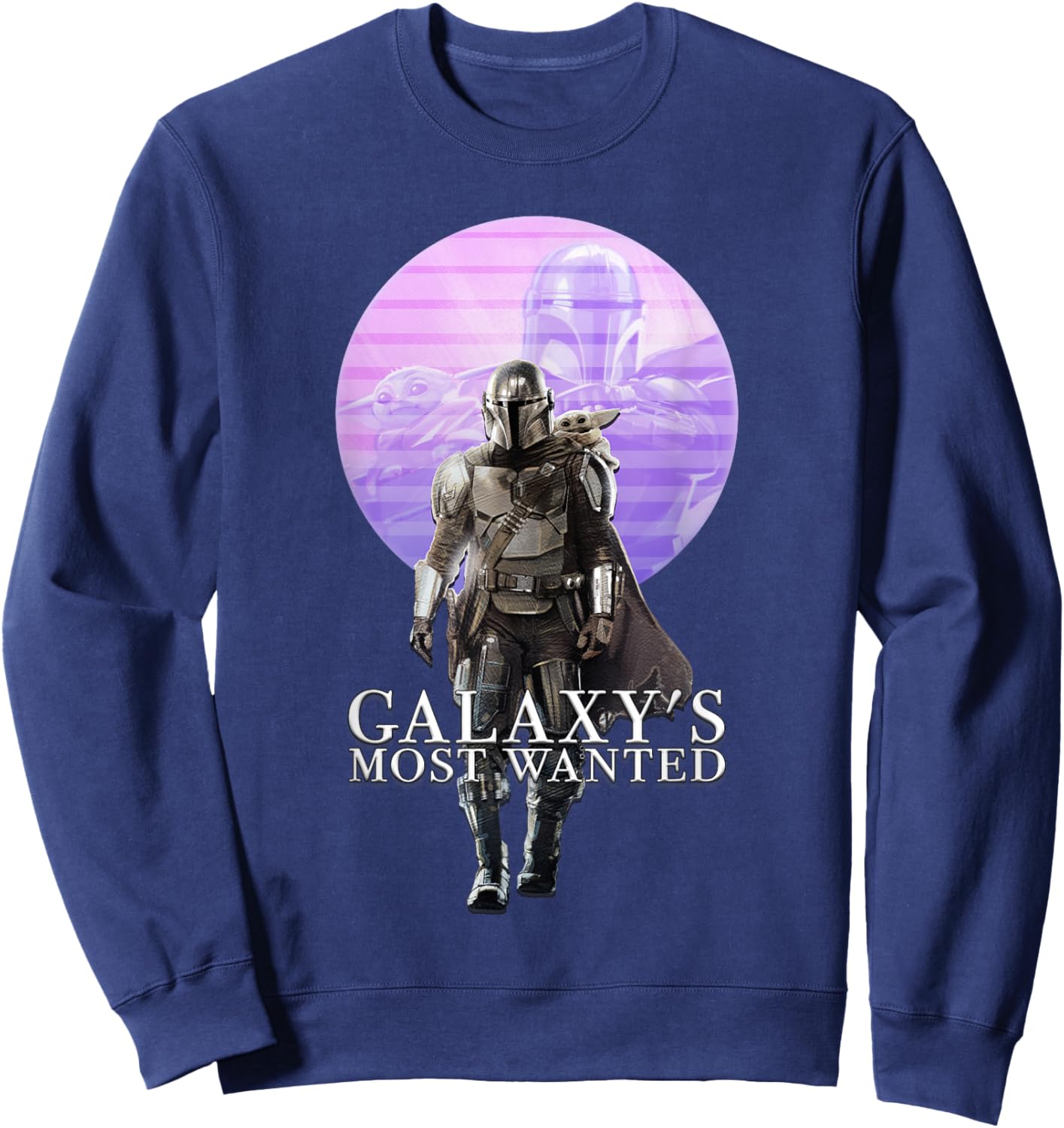 Star Wars The Mandalorian and Grogu Galaxy's Most Wanted Duo Sweatshirt - Sweatshirt | Navy