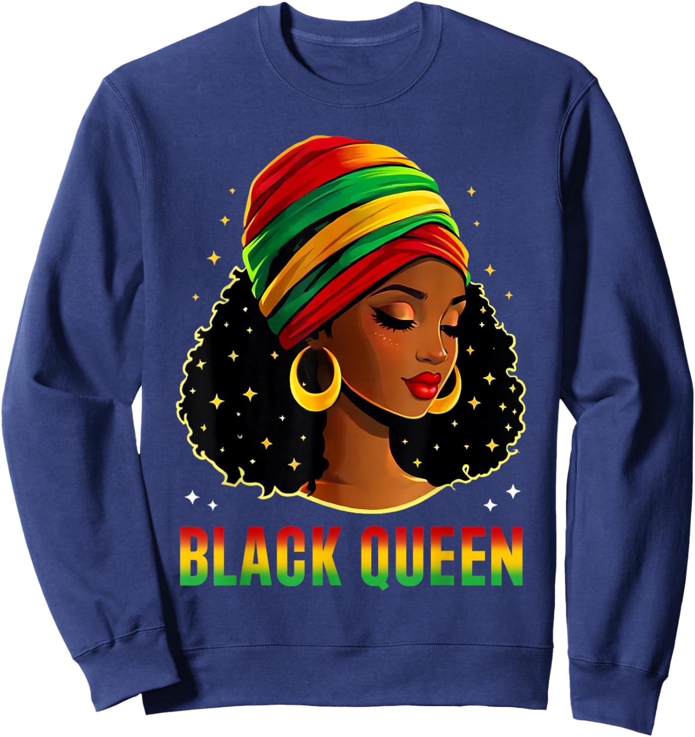 Black Queen Black Woman Black History Month African Pride Sweatshirt - Sweatshirt | Navy