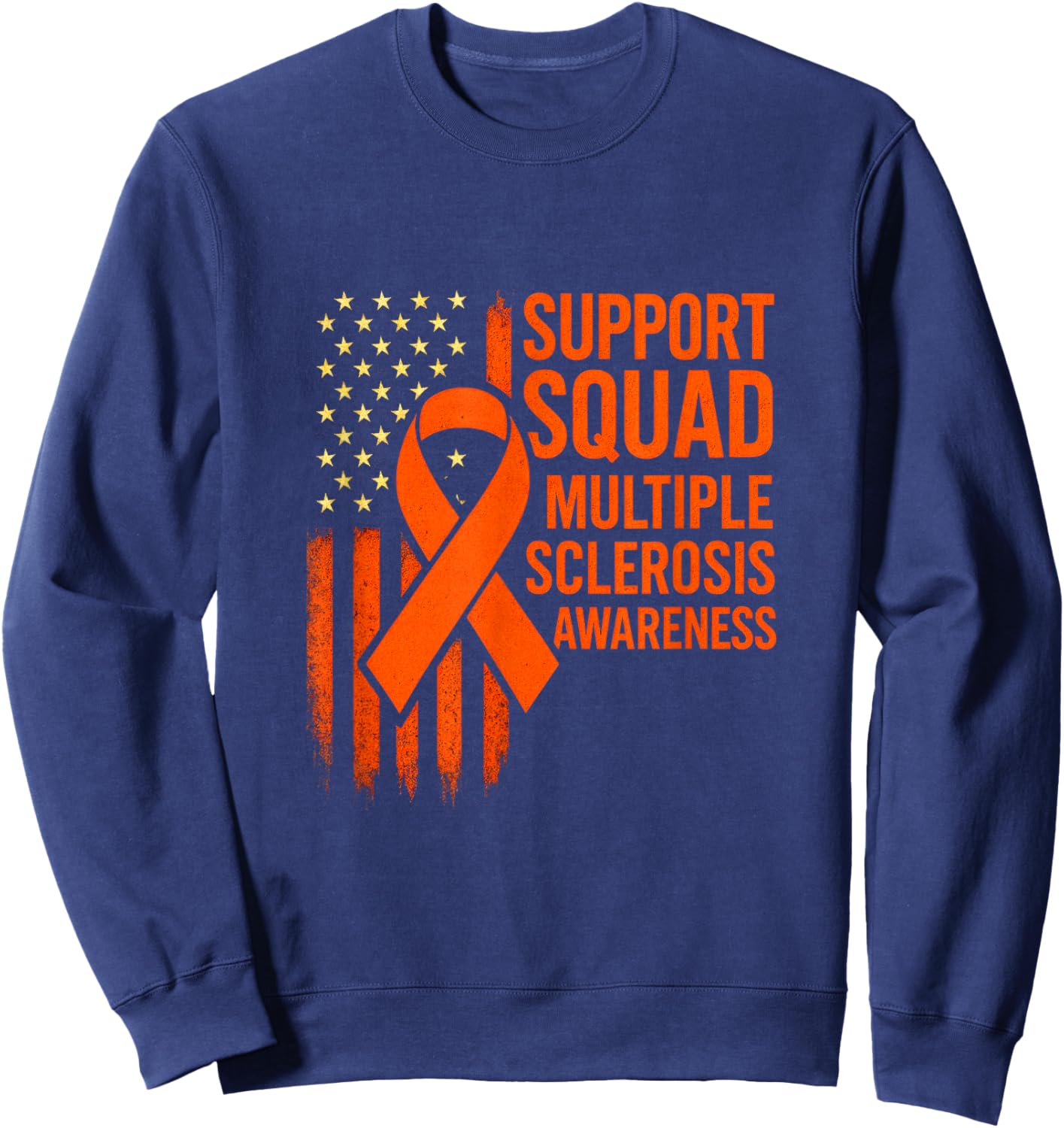 Support Squad Multiple Sclerosis - Awareness Solidarity Sweatshirt - Sweatshirt | Navy