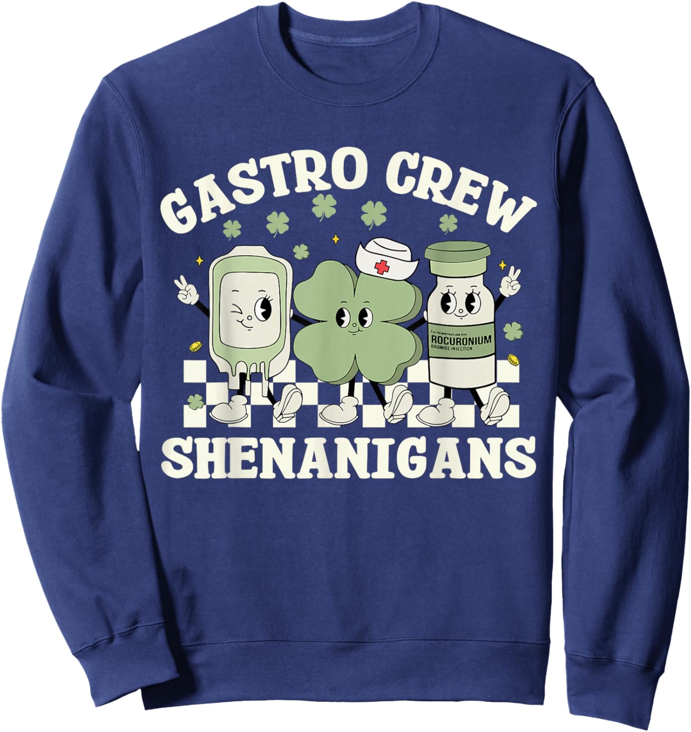 Gastro Crew Shenanigans St Patrick's Day Endoscopy Nurse Sweatshirt - Sweatshirt | Navy