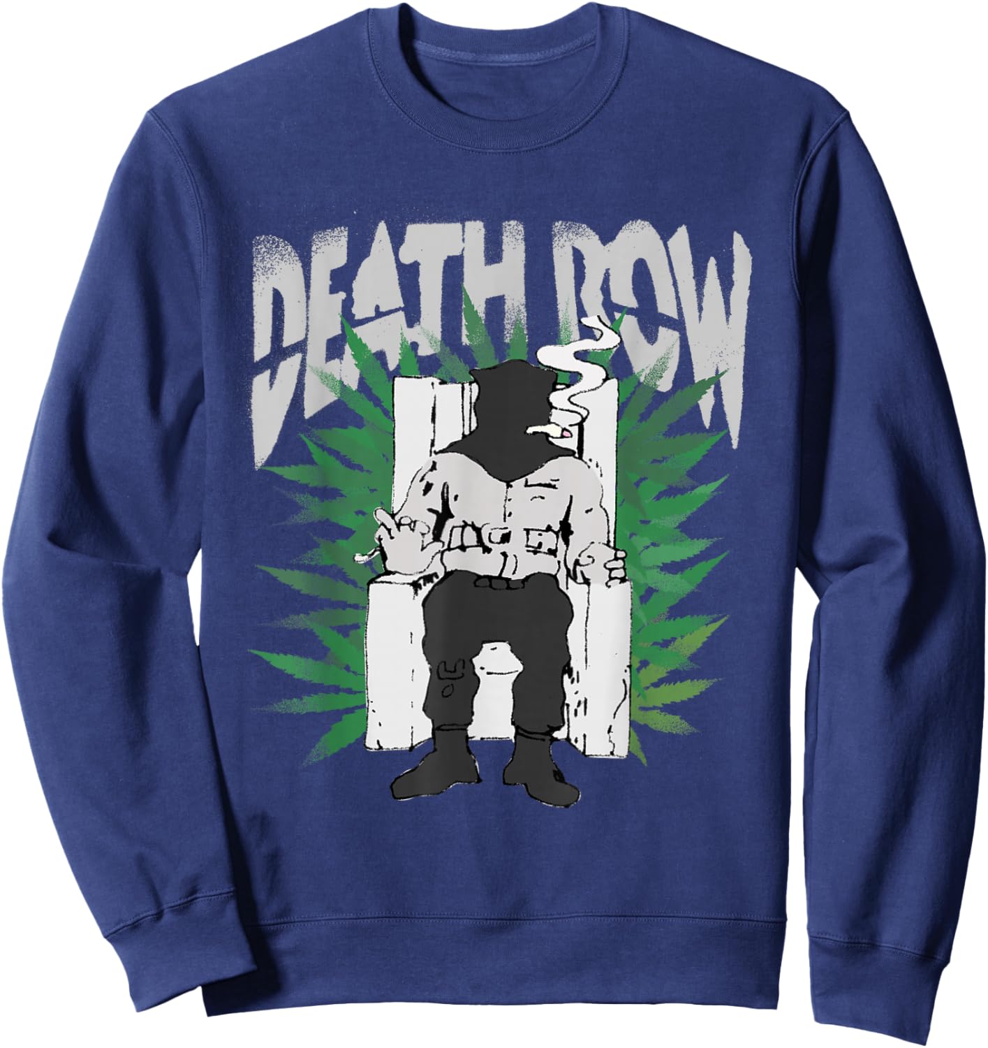 Official Death Row Records Chair Leaf Sweatshirt - Sweatshirt | Navy