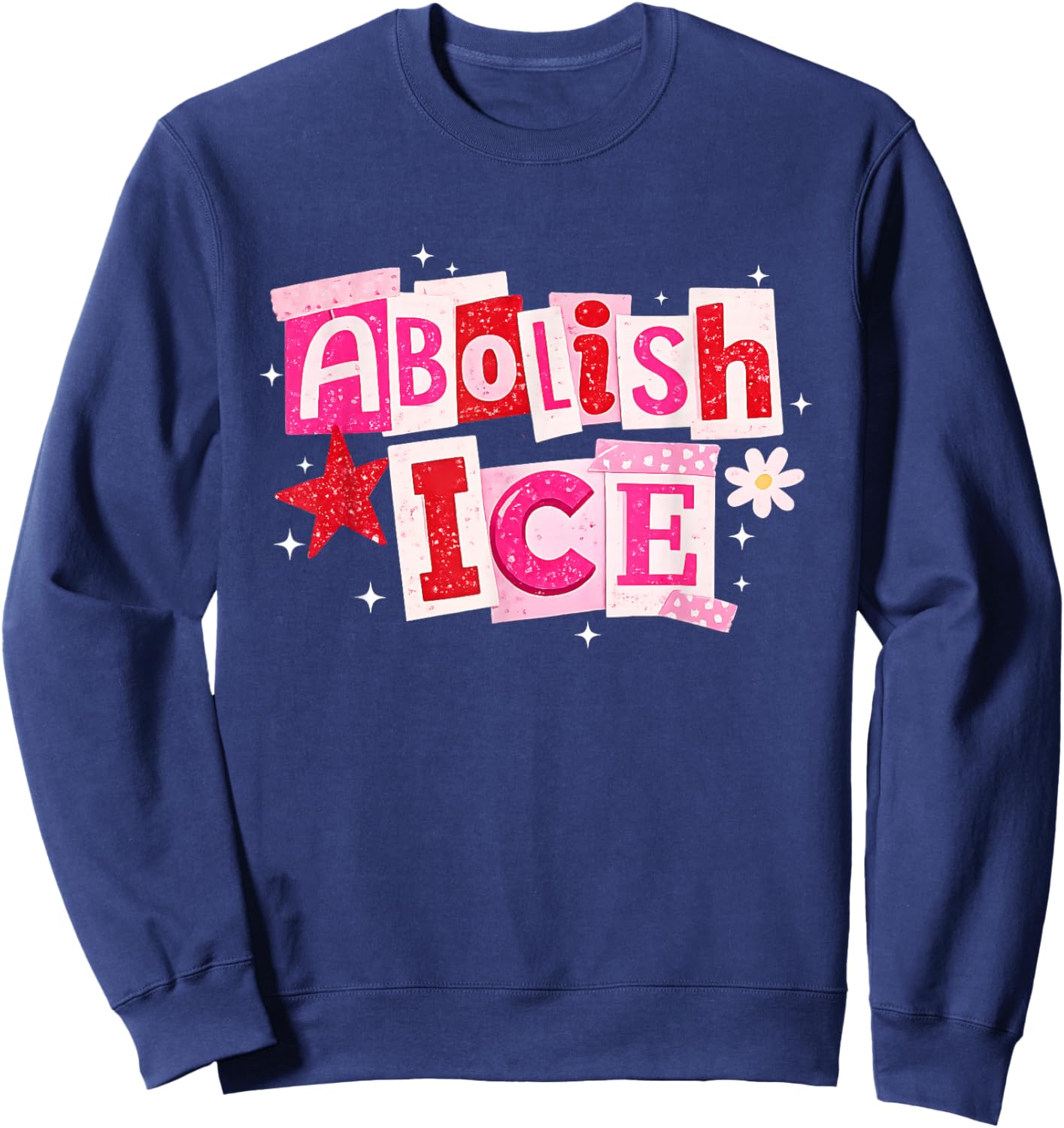 Abolish ICE, Valentine Funny Sweatshirt - Sweatshirt | Navy