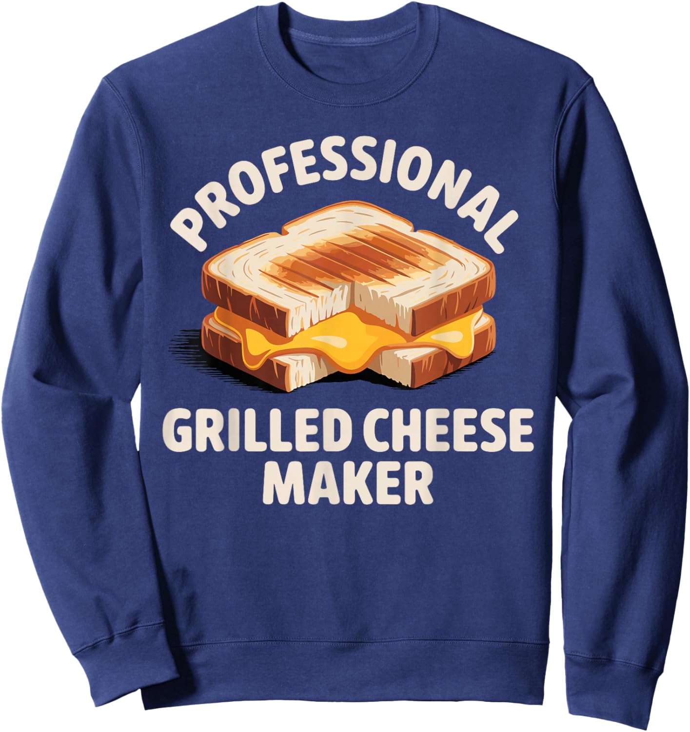 Grilled Cheese Design Women Grilled Cheese Sandwich Sweatshirt - Sweatshirt | Navy