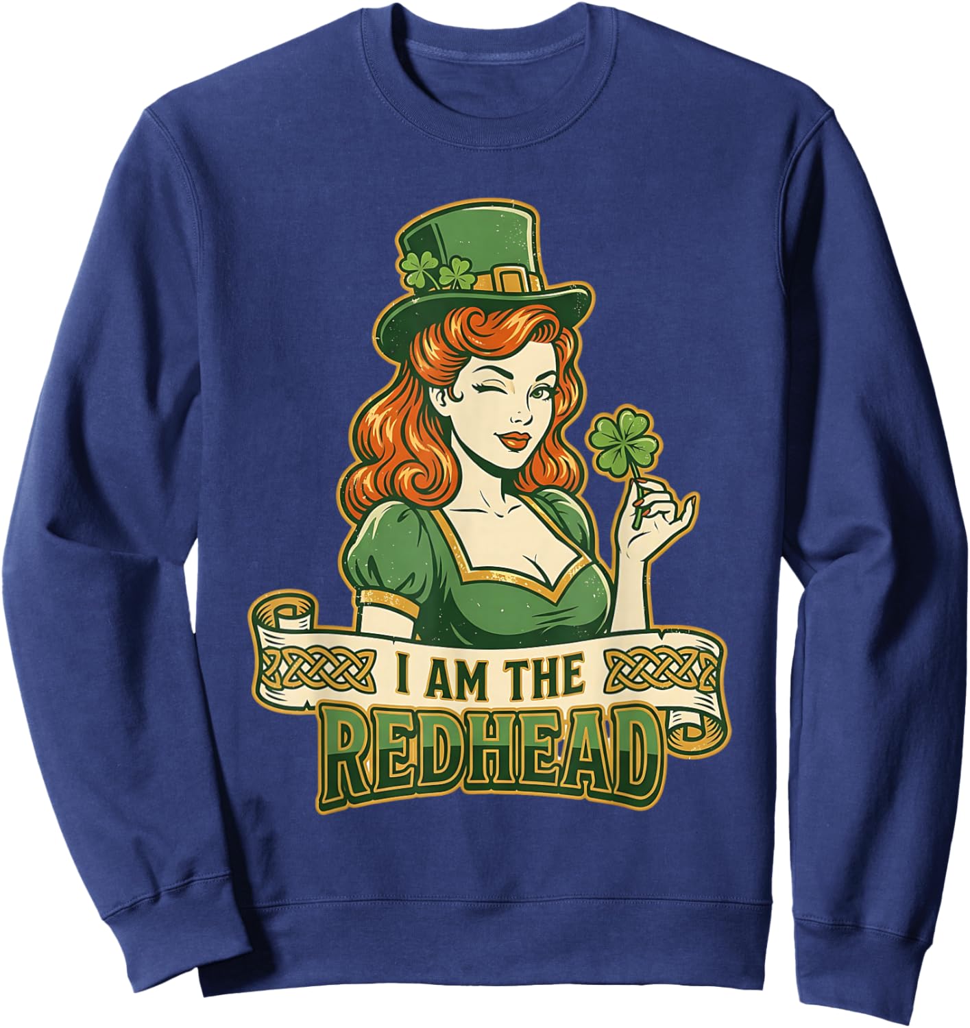 I Am The Redhead Pinup Girl Dibs On The Red Head Sweatshirt - Sweatshirt | Navy