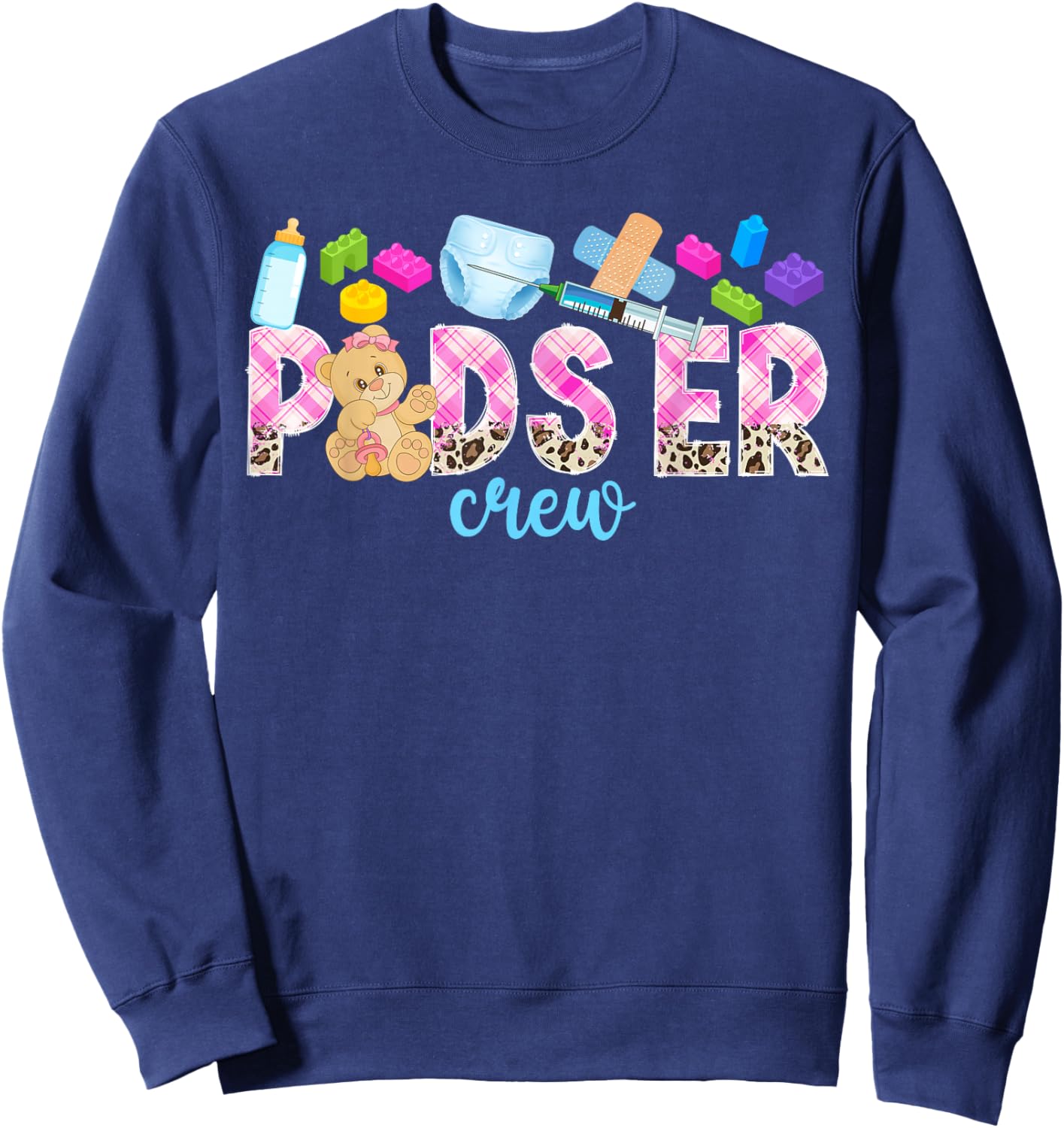 Peds ER Crew Pediatric Emergency Nurse Squad Peds ER Nurse Sweatshirt - Sweatshirt | Navy