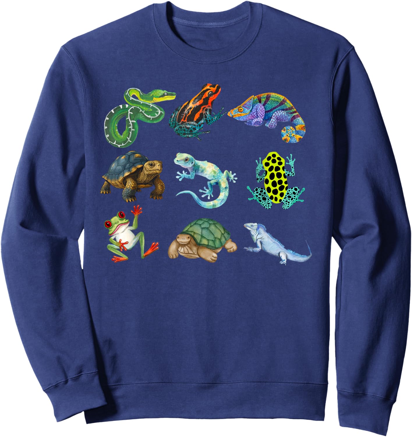 Reptile Lizards Snakes Shirt Sweatshirt - Sweatshirt | Navy