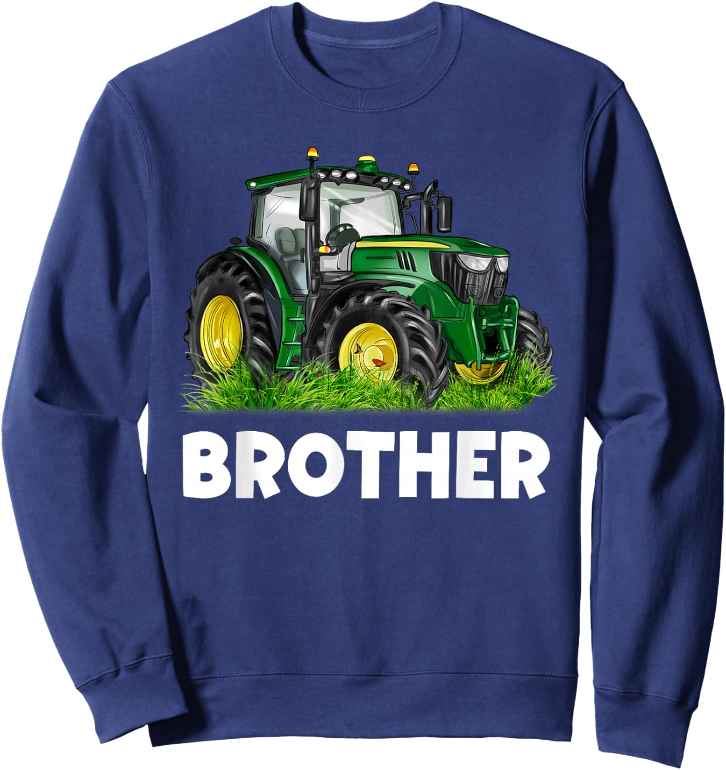 Brother It's My Birthday Tractor Family Group Matching Sweatshirt - Sweatshirt | Navy