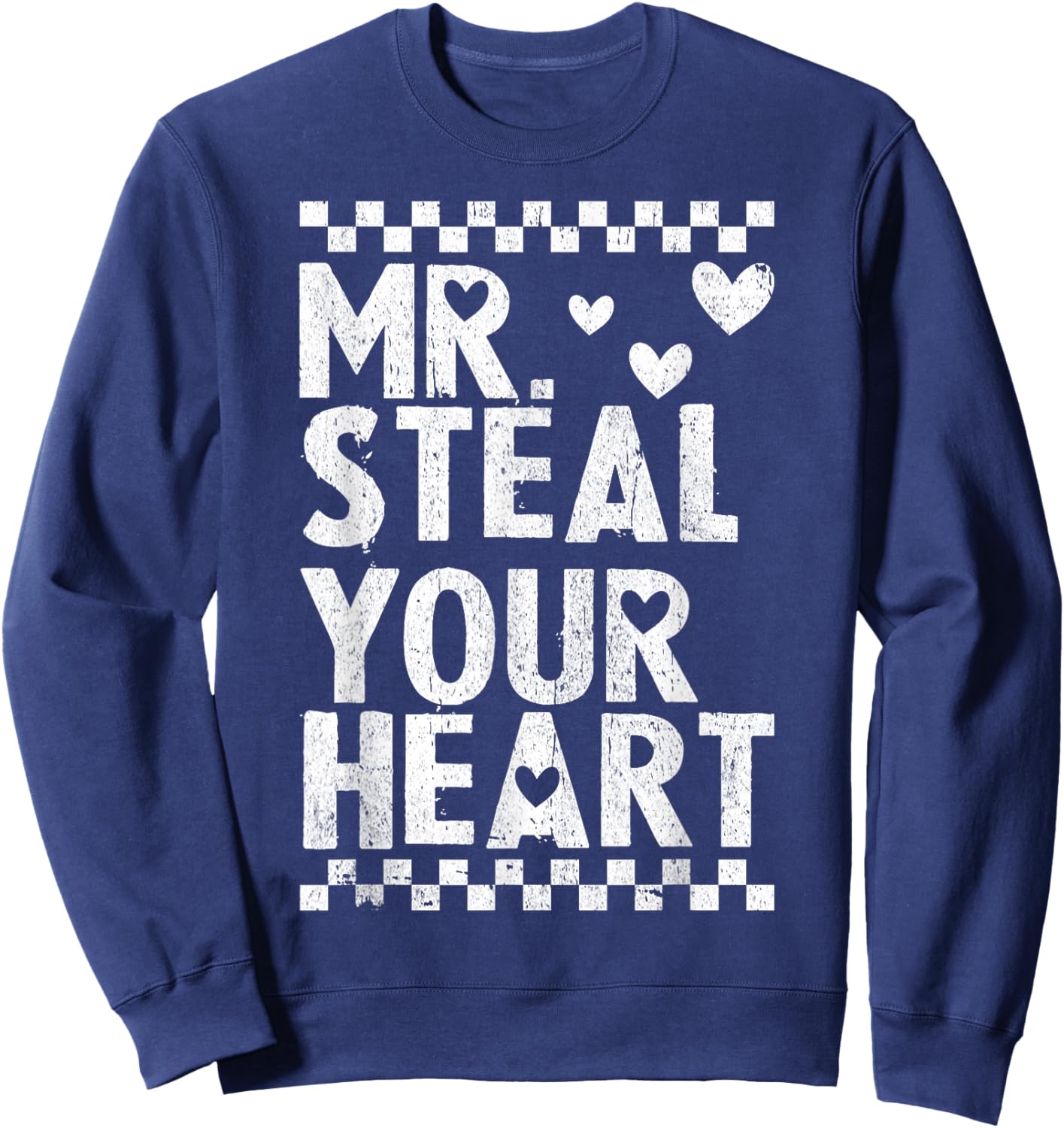 Mr Steal Your Heart for Boys Toddlers Valentine's Day Kids Sweatshirt - Sweatshirt | Navy