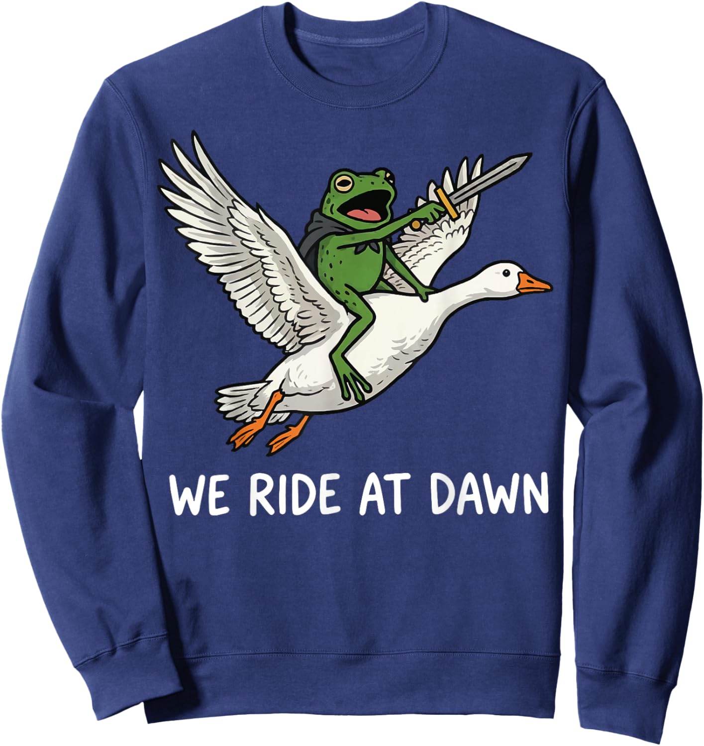 We Ride at Dawn Frog Sweatshirt - Sweatshirt | Navy