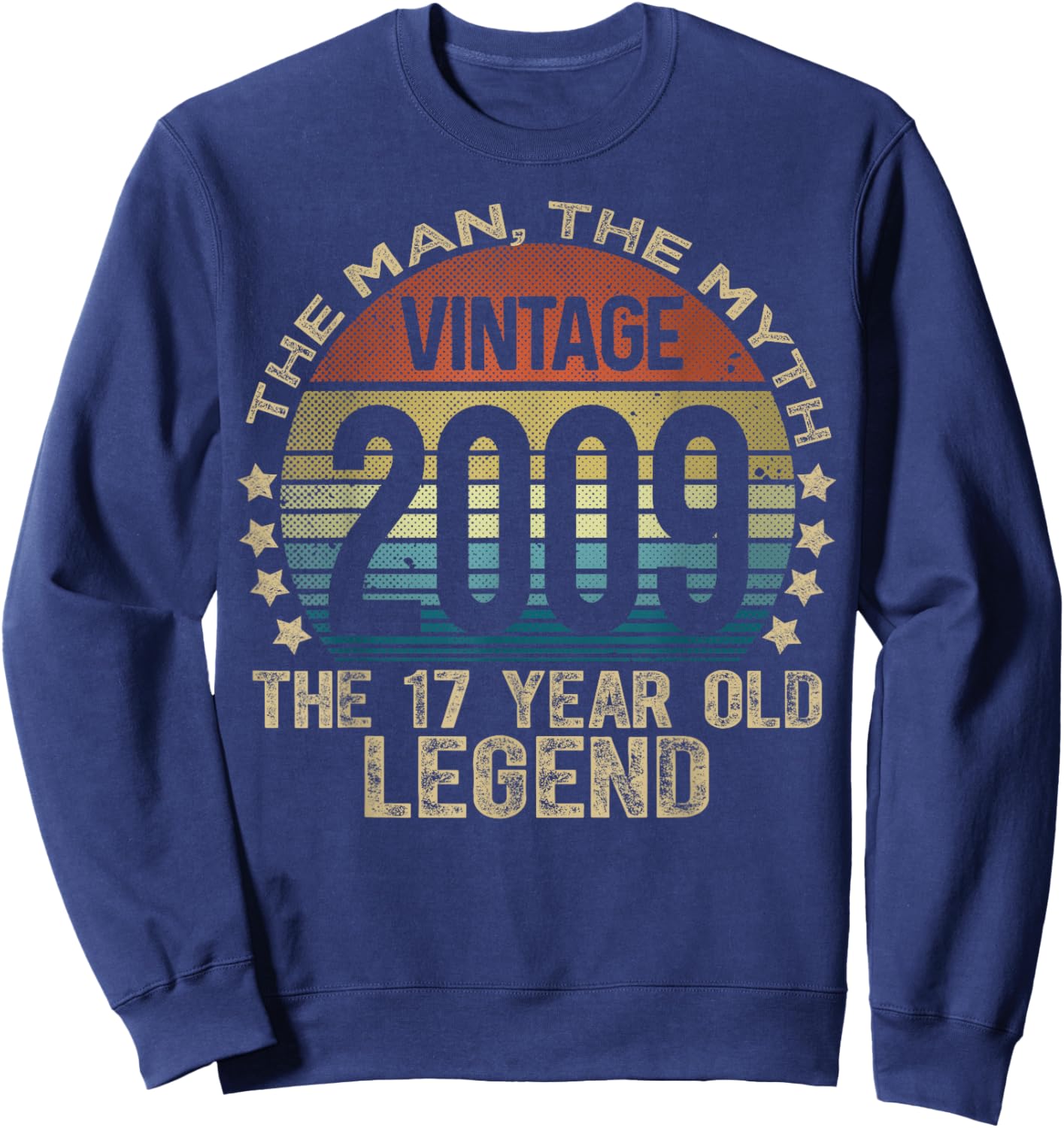 17 Year Old Gifts Vintage 2009 Limited Edition 17th Birthday Sweatshirt - Sweatshirt | Navy