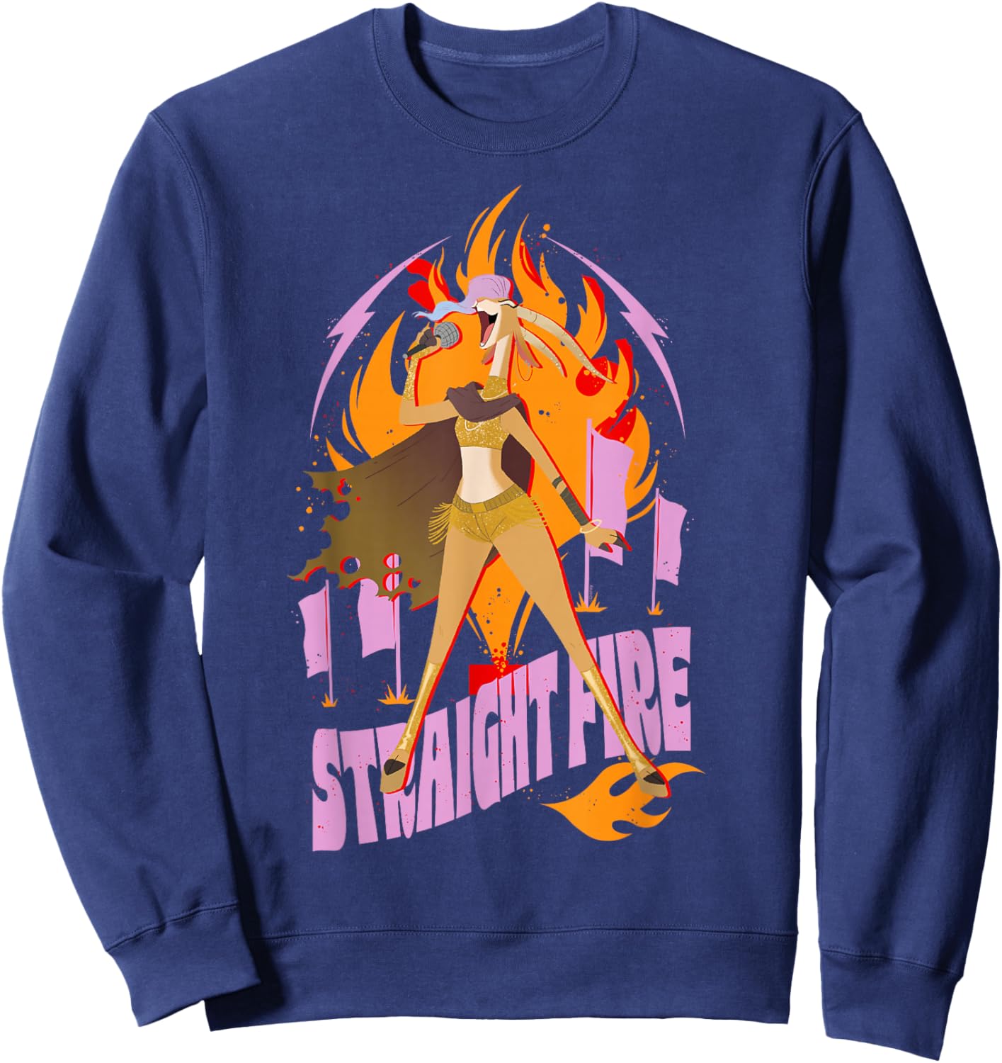 Disney Zootopia 2 Gazelle Straight Fire Music Concert Sweatshirt - Sweatshirt | Navy