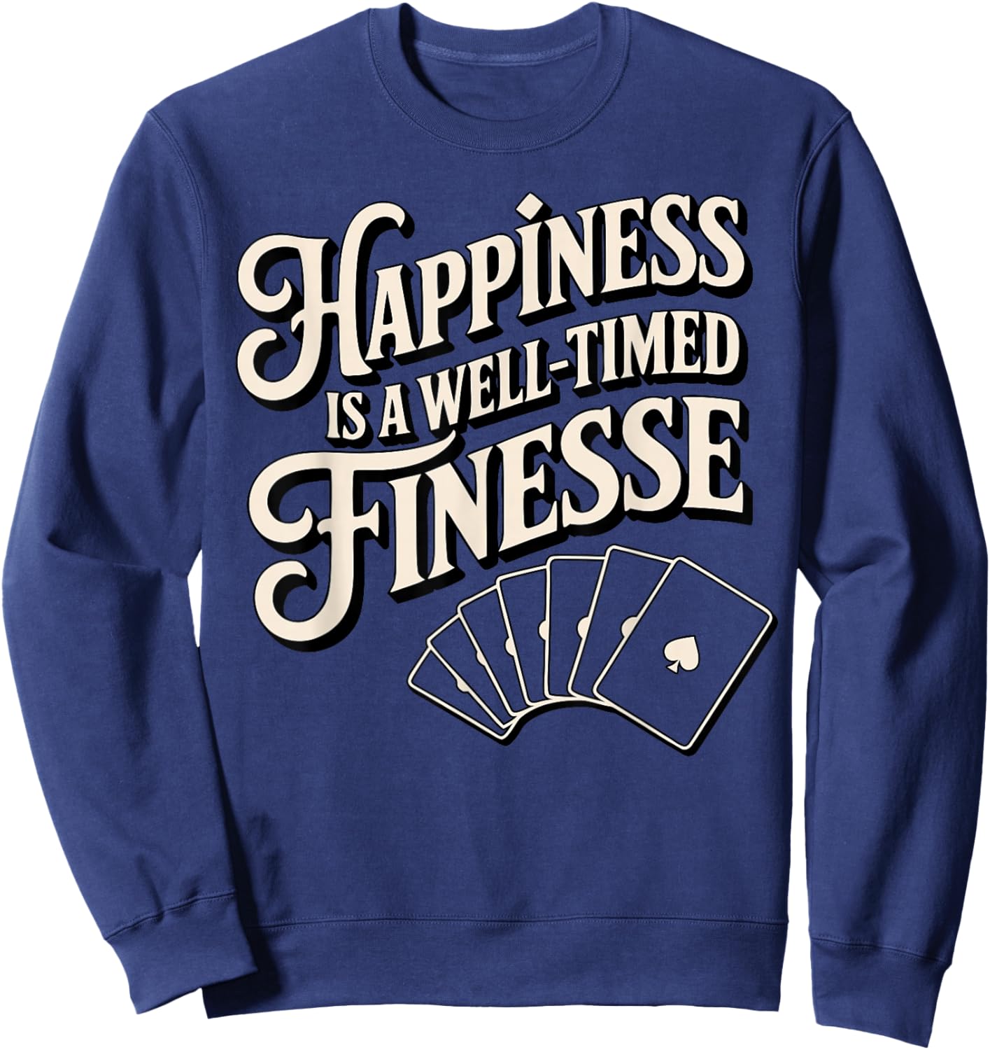 Bridge Player Finesse Contract Bridge Sweatshirt - Sweatshirt | Navy
