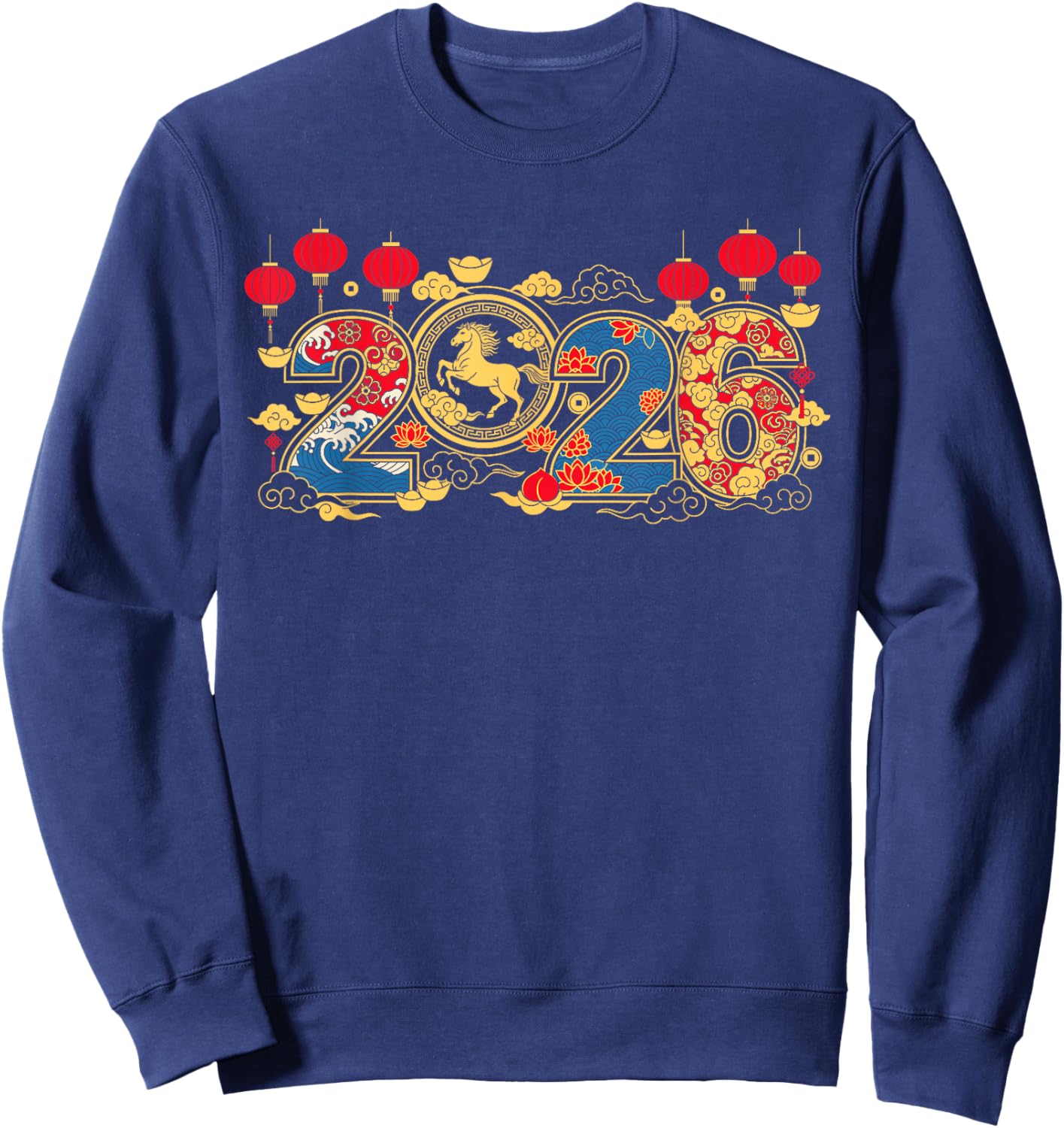 Year of The Horse Chinese New Year 2026 Lunar New Year 2026 Sweatshirt - Sweatshirt | Navy
