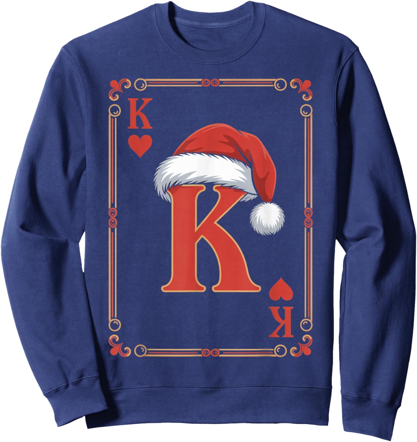 King of Hearts Christmas Costume Playing Cards King Hearts Sweatshirt - Sweatshirt | Navy
