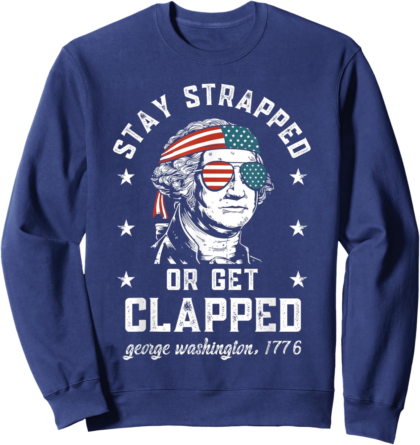 Patriotic Historical Figure USA Freedom Art Sweatshirt - Sweatshirt | Navy