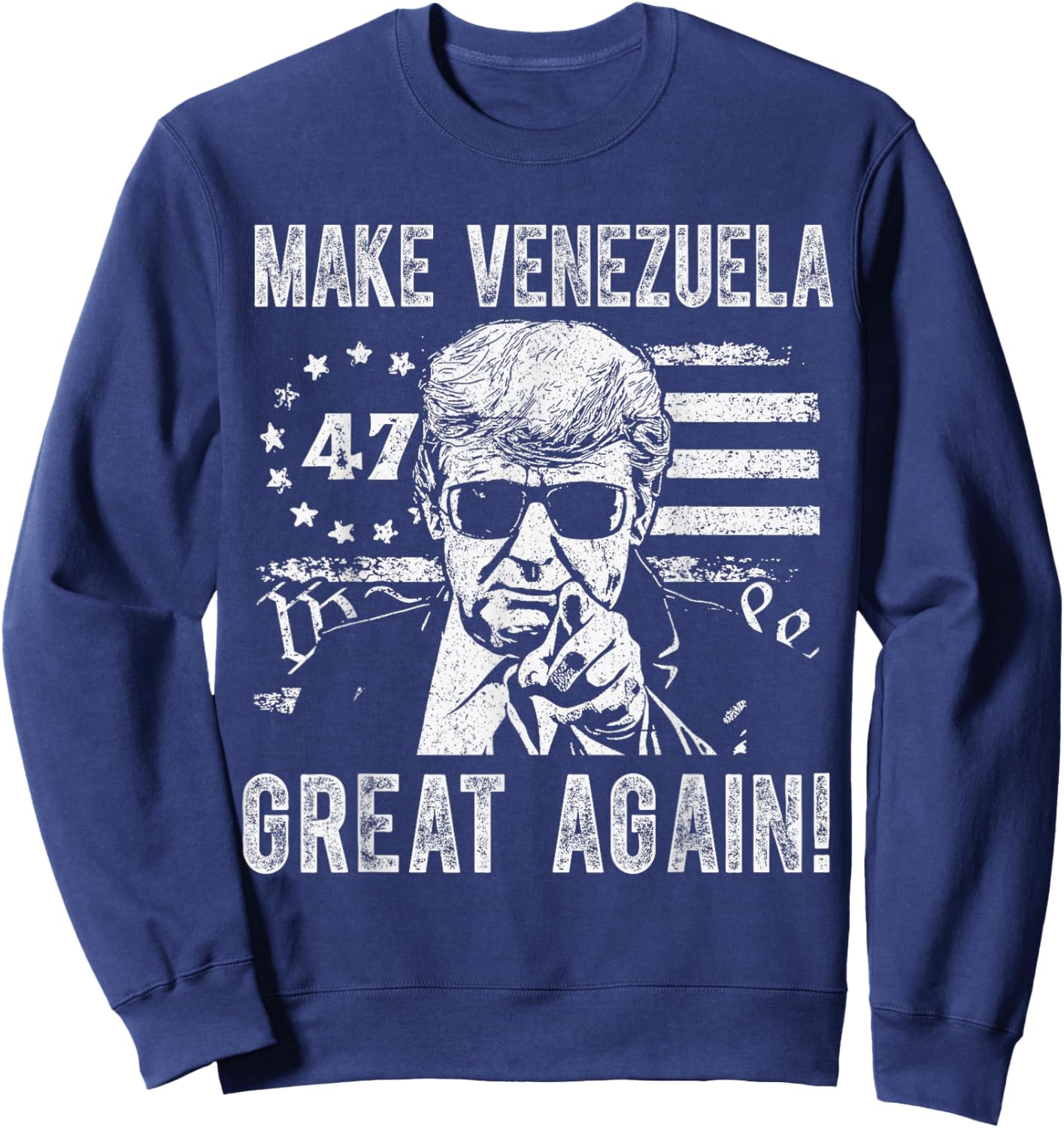 Trump Make Venezuela Great Again Sweatshirt - Sweatshirt | Navy