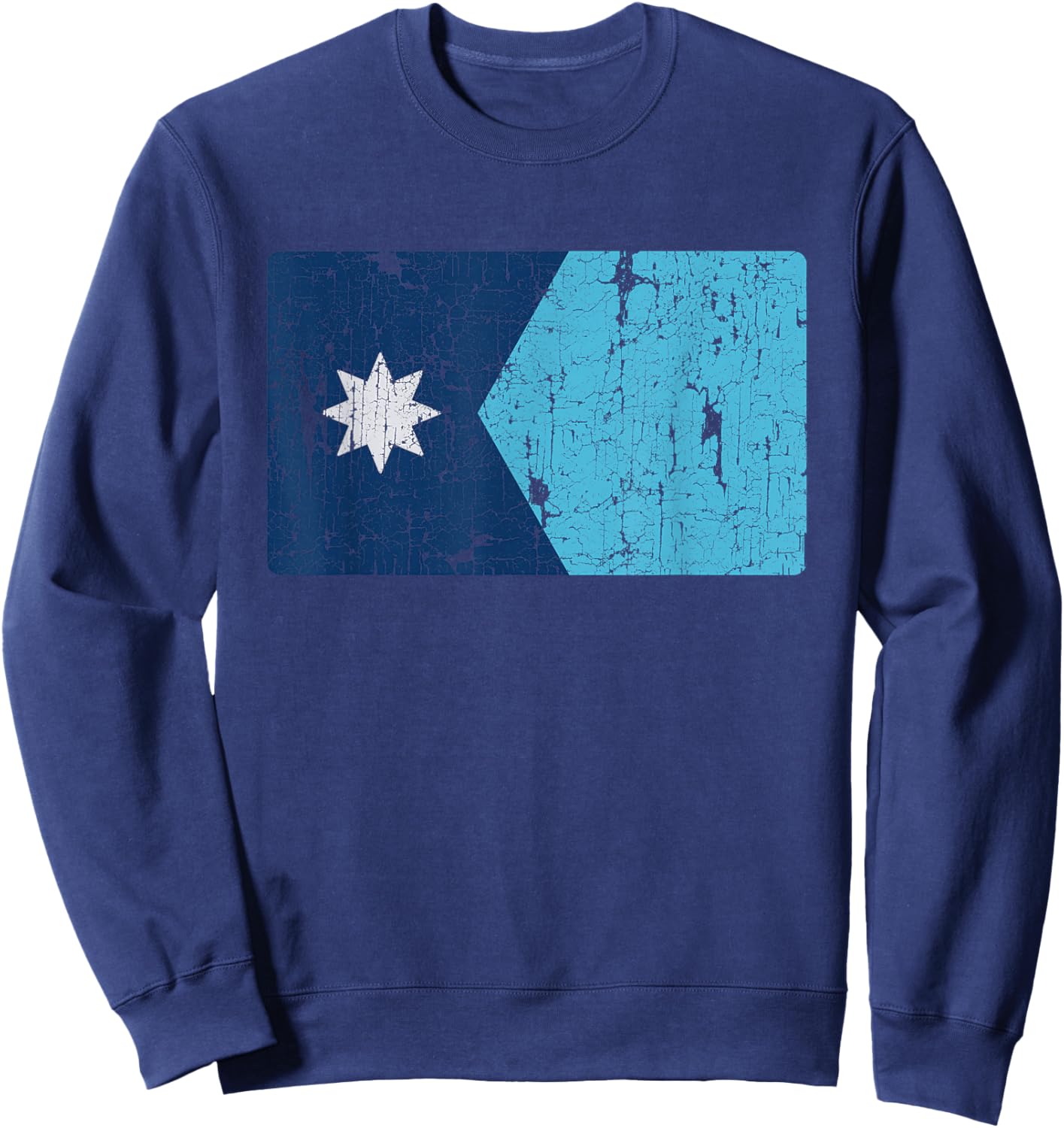 Vintage Minnesota Flag MN Souvenir Sweatshirt - Sweatshirt | Navy
