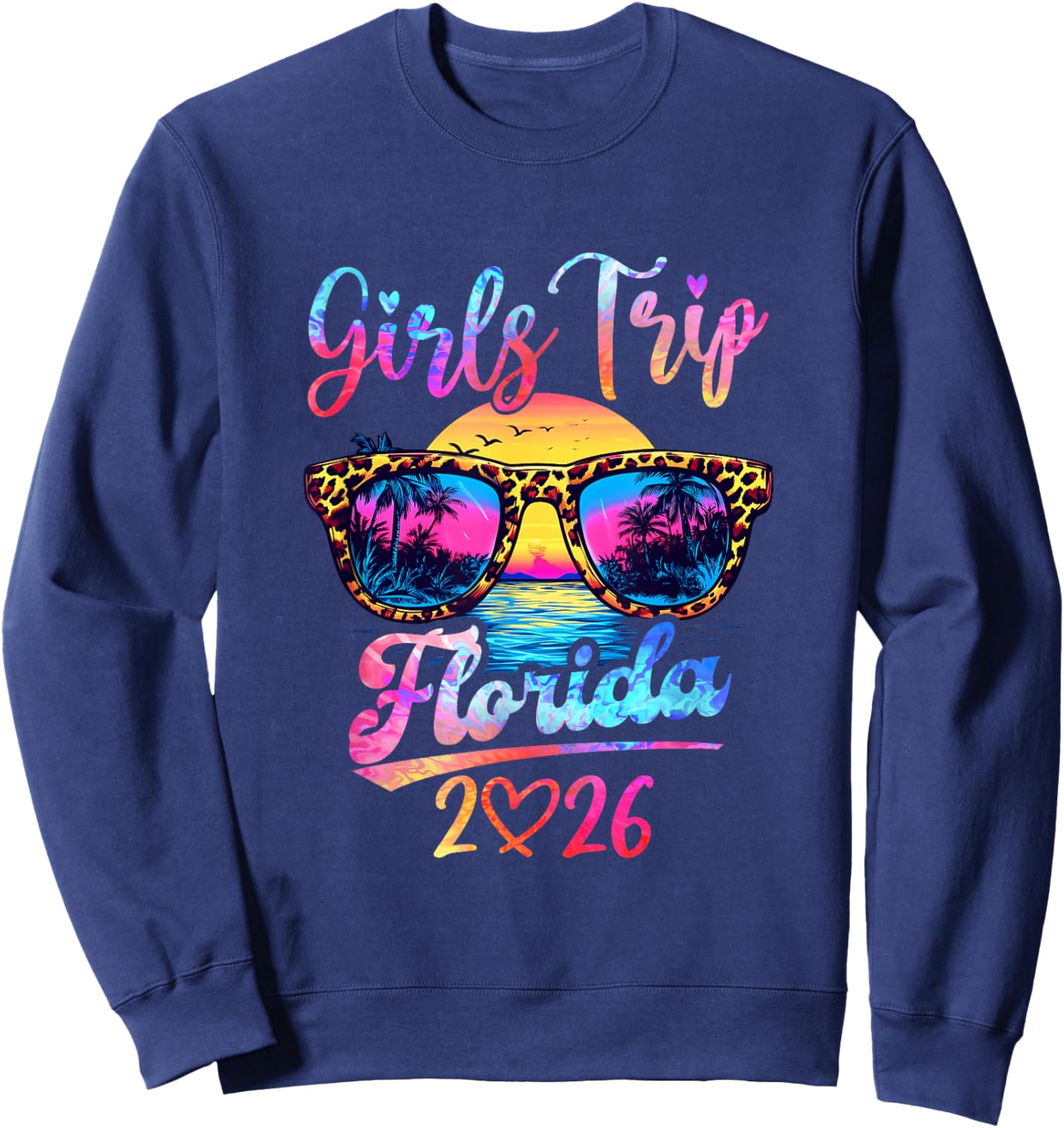 Girls Trip Florida 2026 Matching Summer Vacation Women Sweatshirt - Sweatshirt | Navy