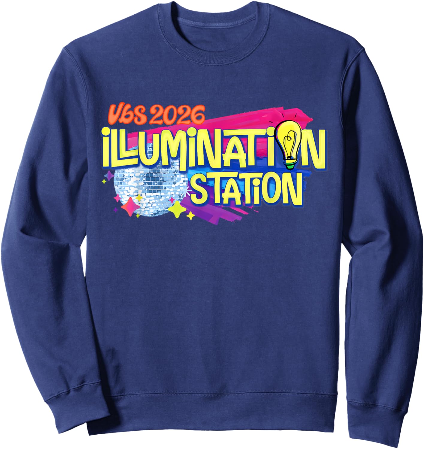 VBS 2026 Illumination Station 2 Sided Christian Summer Kids Sweatshirt - Sweatshirt | Navy