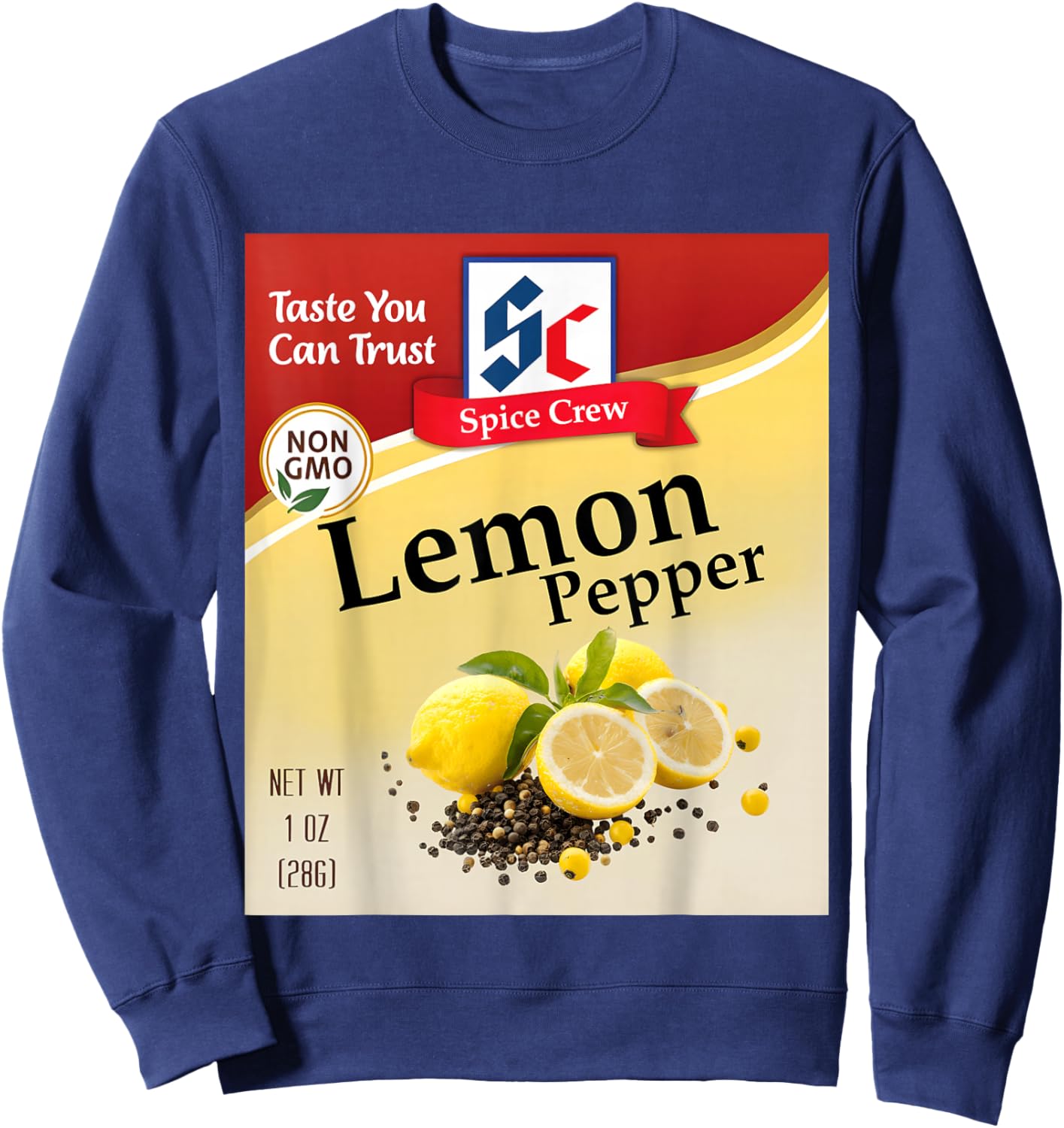 Lemon Pepper Condiment Costume Holiday Spice Costumes Group Sweatshirt - Sweatshirt | Navy