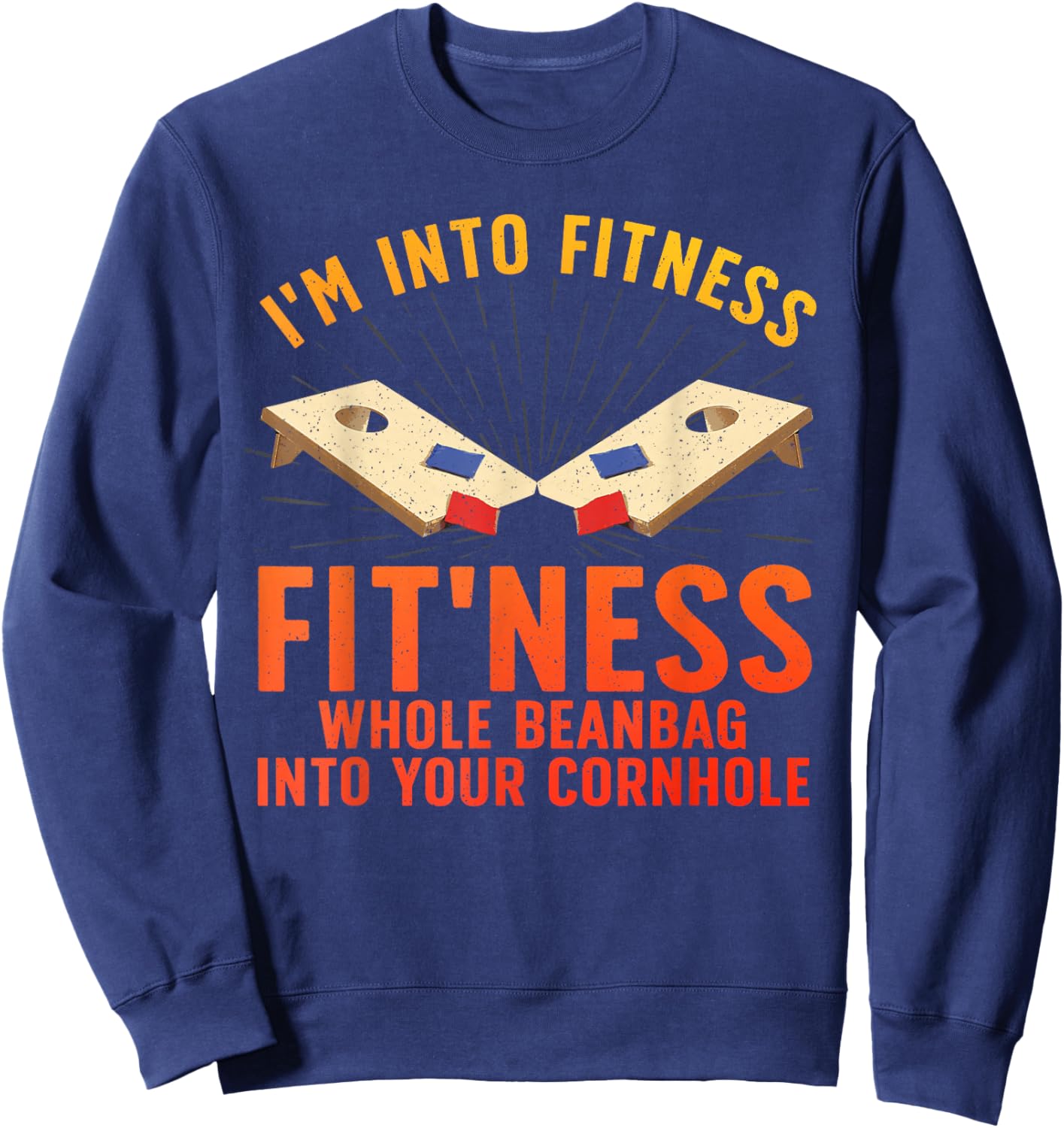 Best Cornhole Art Women Corn Hole Players Cornhole Sweatshirt - Sweatshirt | Navy