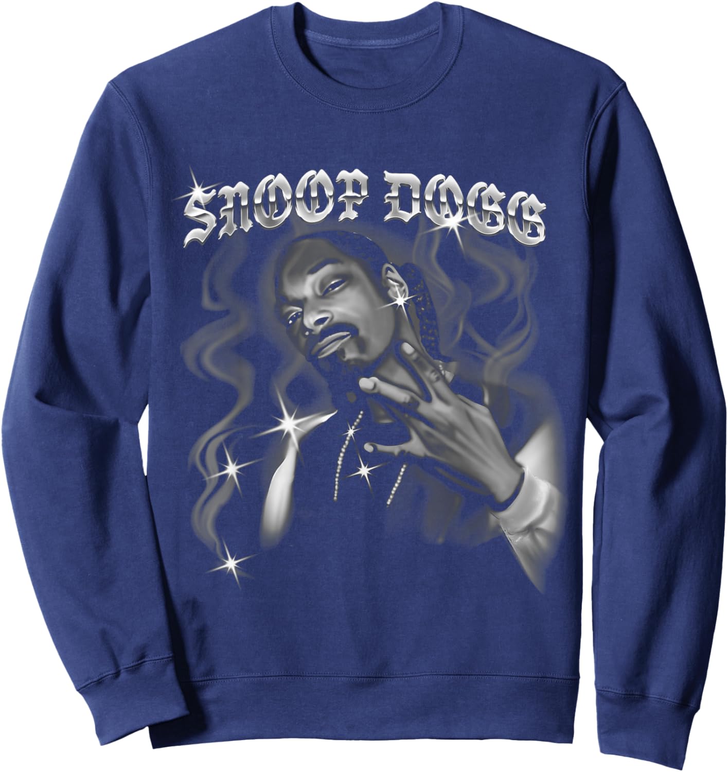 Official Snoop Dogg Airbrush Photo Sweatshirt - Sweatshirt | Navy