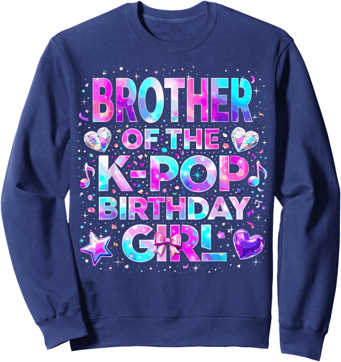 Brother of The K-Pop Birthday Girls Korean Music Sweatshirt - Sweatshirt | Navy