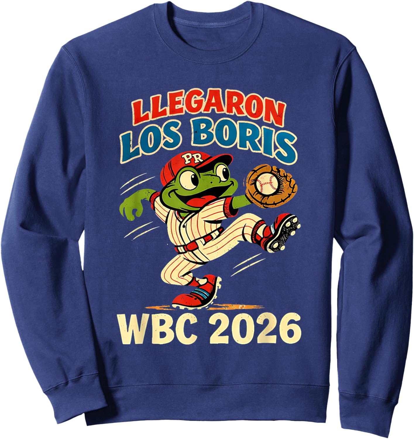 Island Pride Puerto Rico Baseball Coqui Mascot 2026 Theme Sweatshirt - Sweatshirt | Navy
