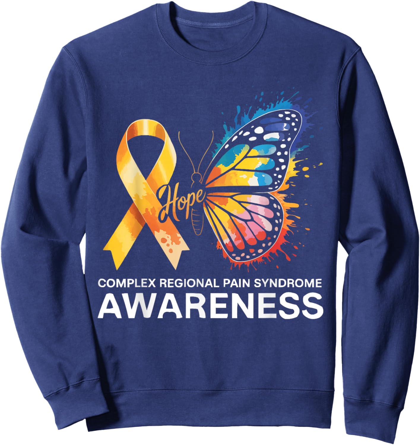 Complex Regional Pain Syndrome CRPS Awareness Sweatshirt - Sweatshirt | Navy