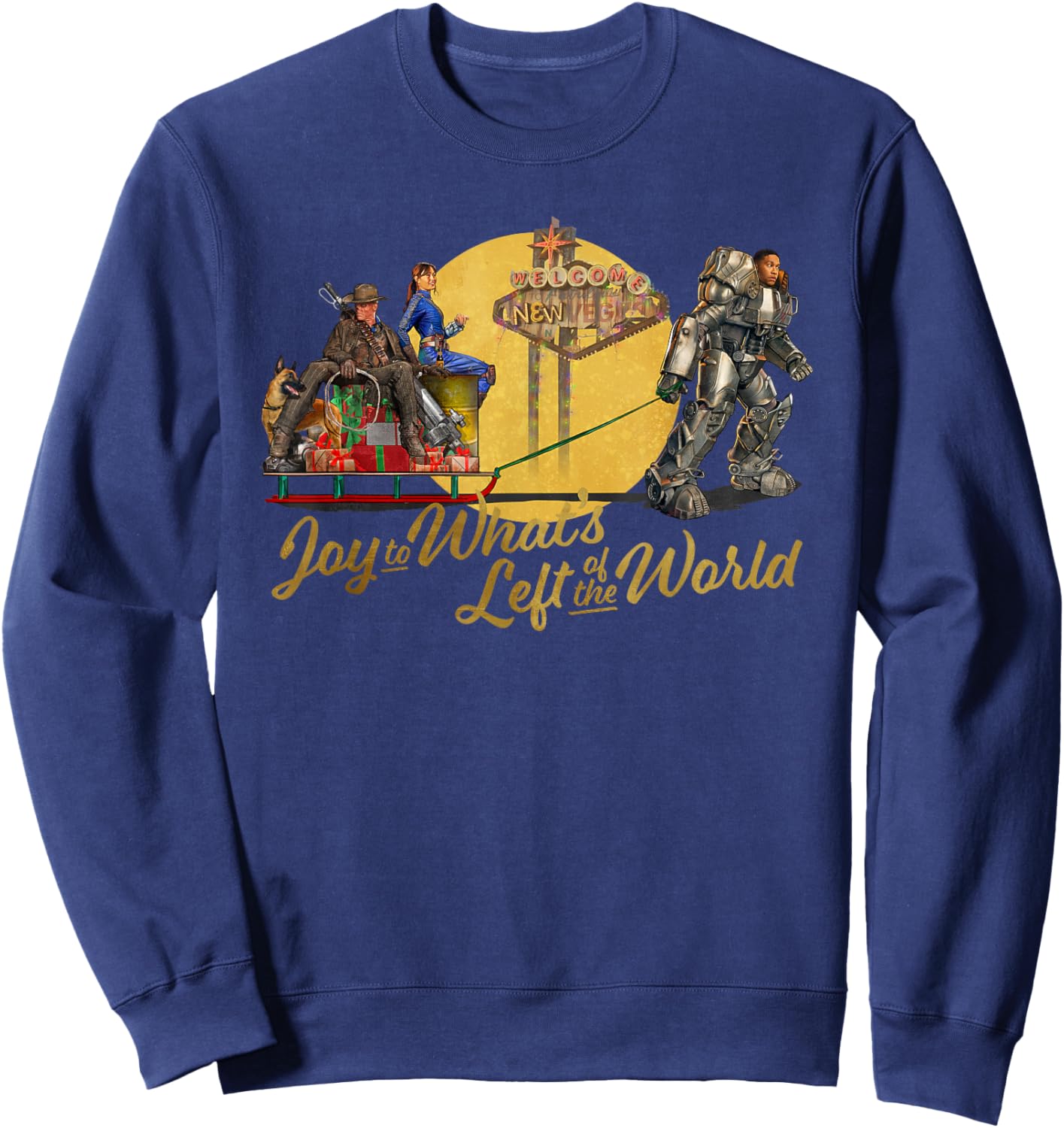 Fallout - Joy to What's Left of The World Trio Sweatshirt - Sweatshirt | Navy
