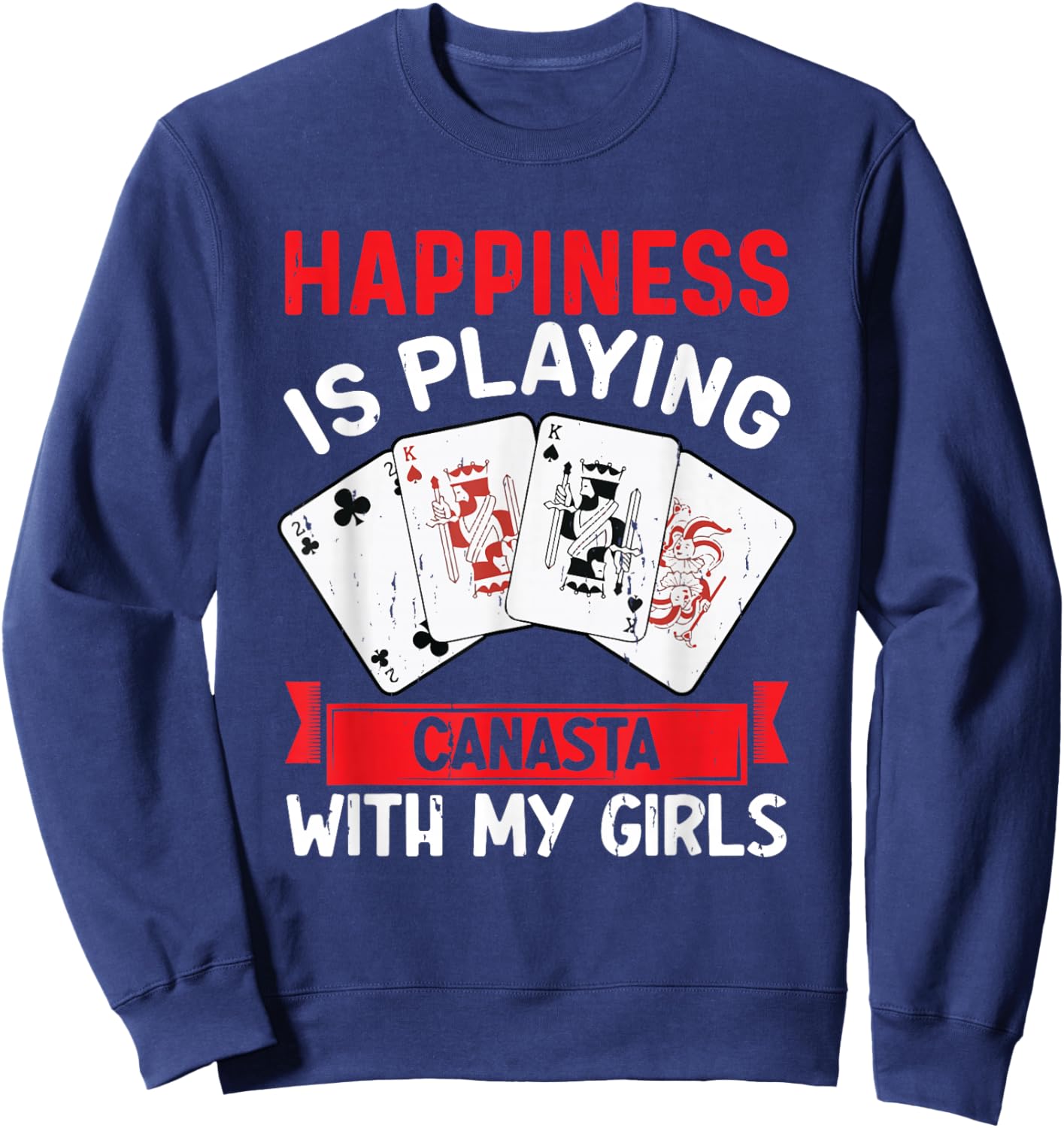 Canasta Lover Card Game Playing Canasta Player Funny Canasta Sweatshirt - Sweatshirt | Navy