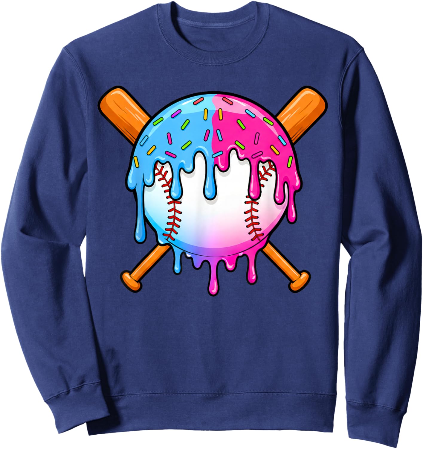 Baseball Sport Respect The Drip Boys Baseball Sweatshirt - Sweatshirt | Navy