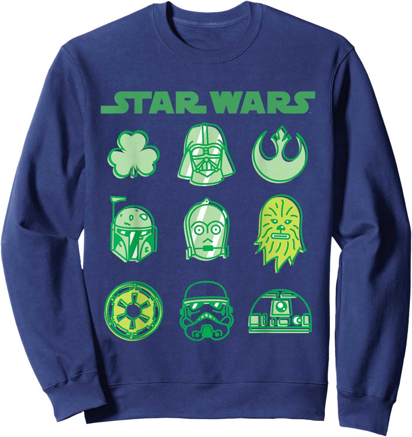 Star Wars A New Hope Holiday Icons Featuring Darth Vader Sweatshirt - Sweatshirt | Navy