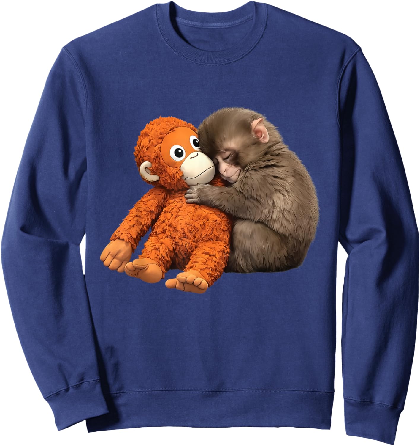 Cute Baby Monkey Punch Sweatshirt - Sweatshirt | Navy