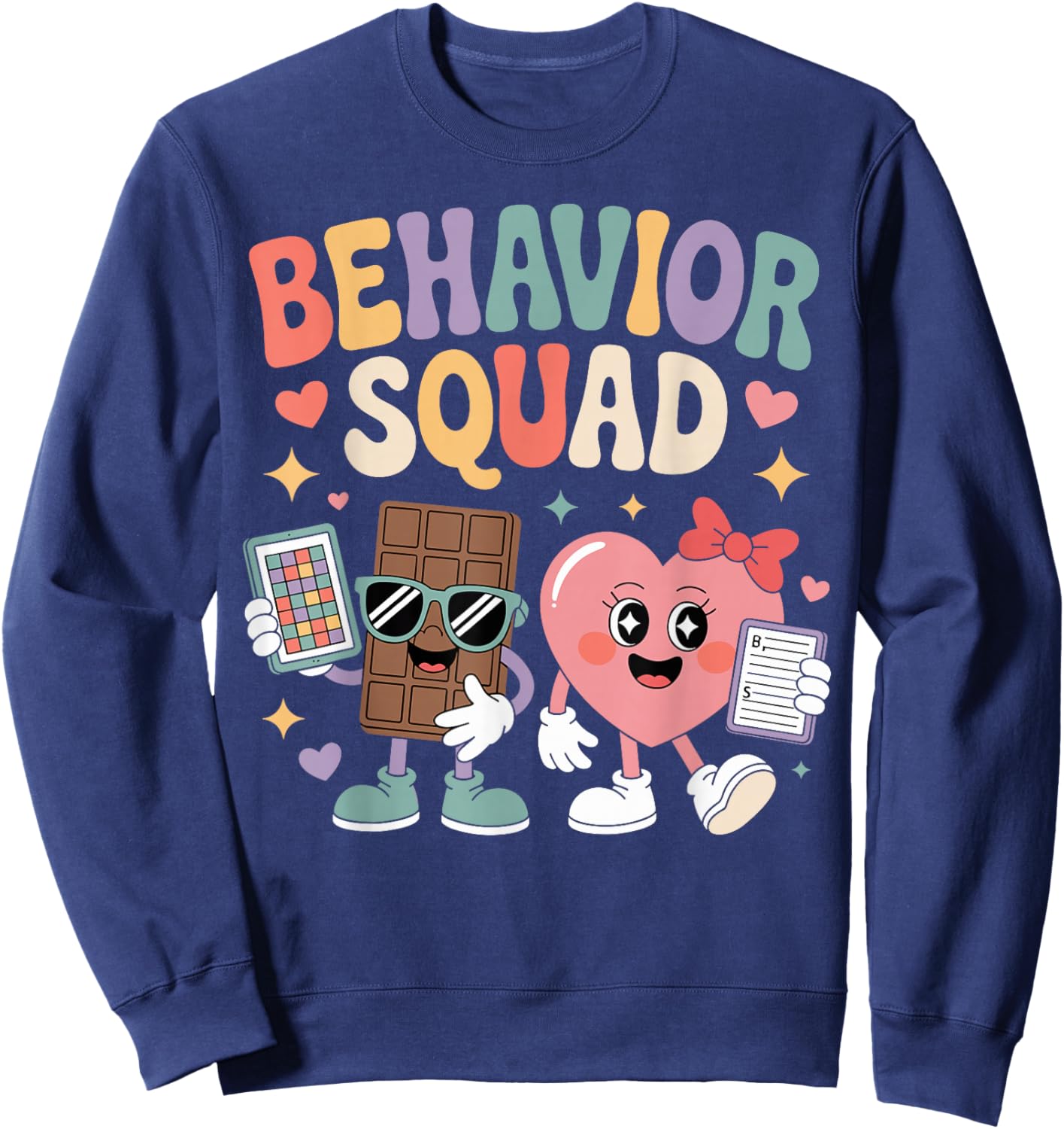 Behavior Squad Behavioral Analysis Tech Valentines Day Sweatshirt - Sweatshirt | Navy