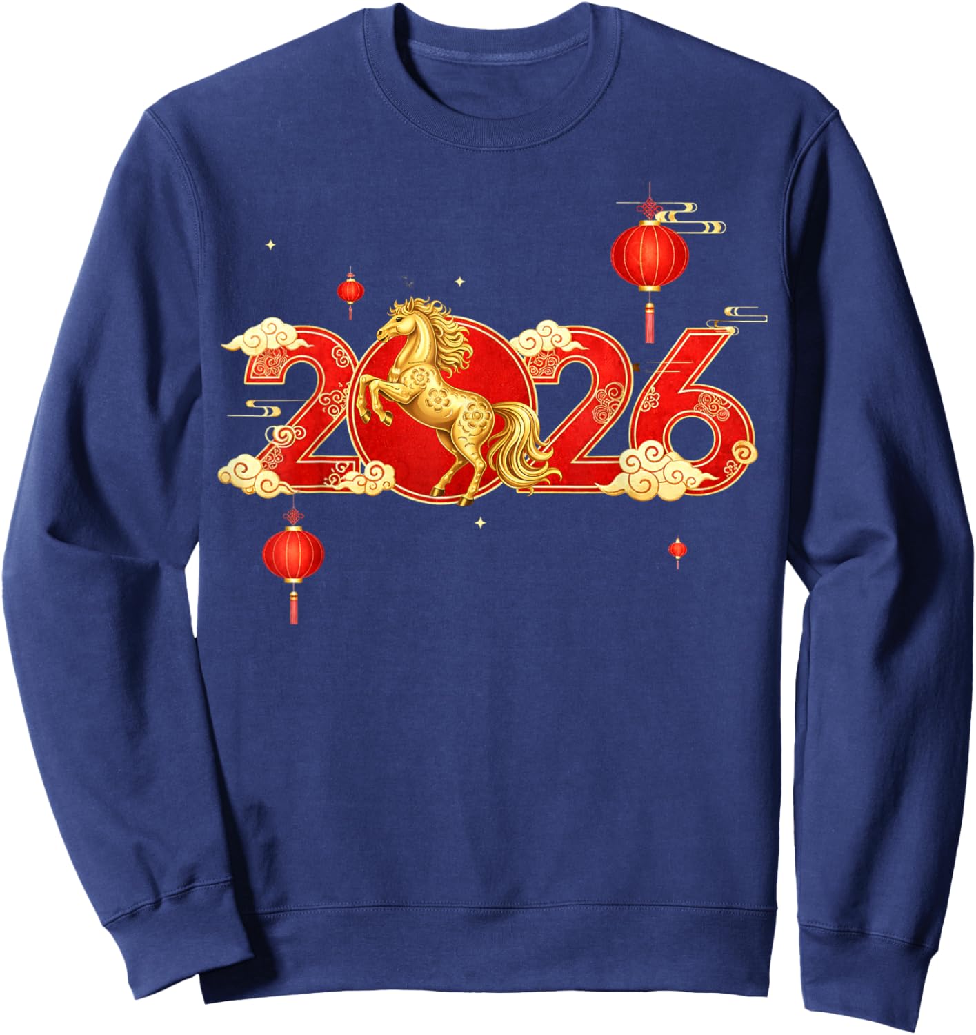 Chinese New Year 2026 Year of The Horse Happy New Year Sweatshirt - Sweatshirt | Navy
