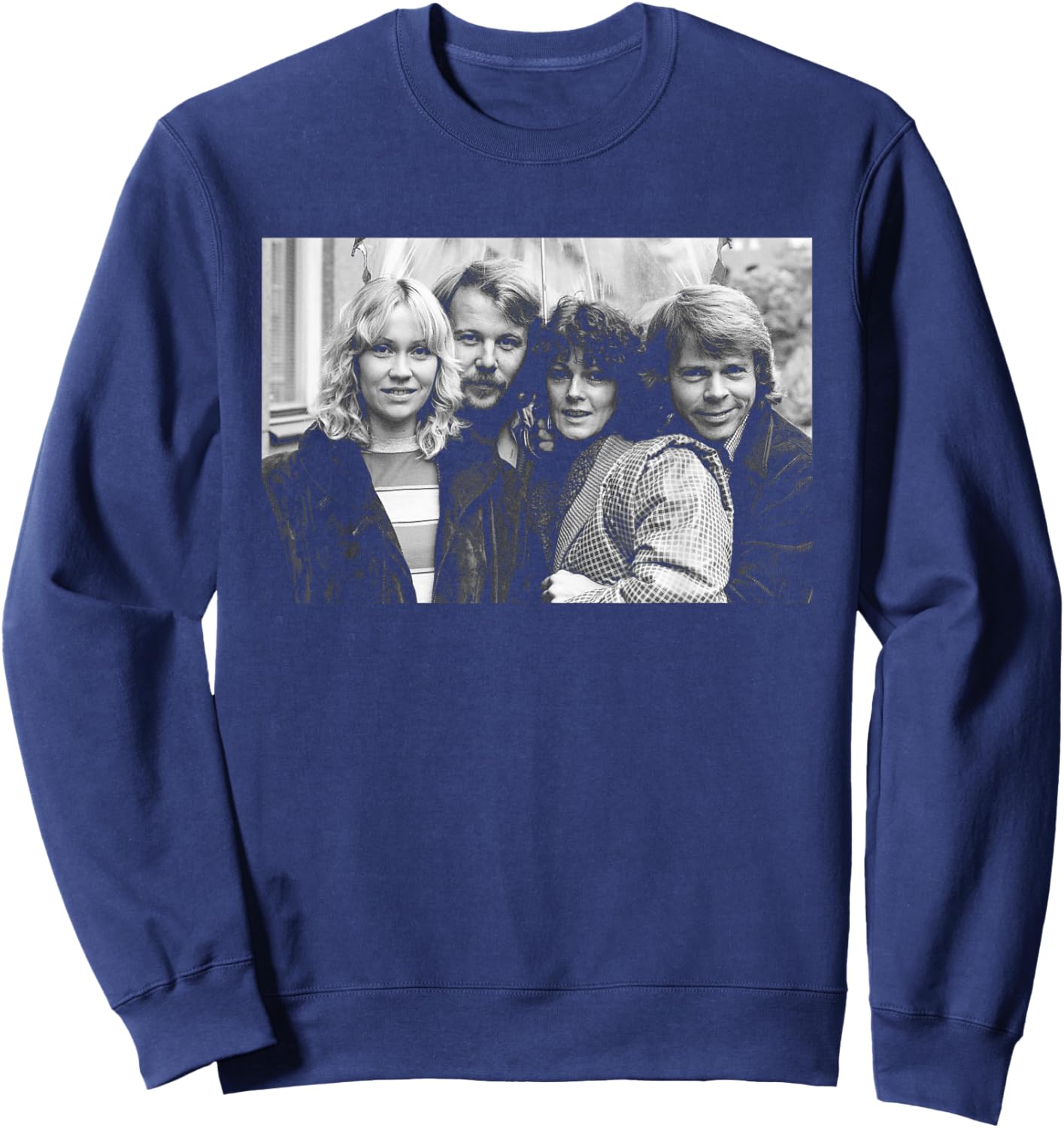 ABBA Swedish Pop Group Portrait Arrival Promo 1976 Sweatshirt - Sweatshirt | Navy