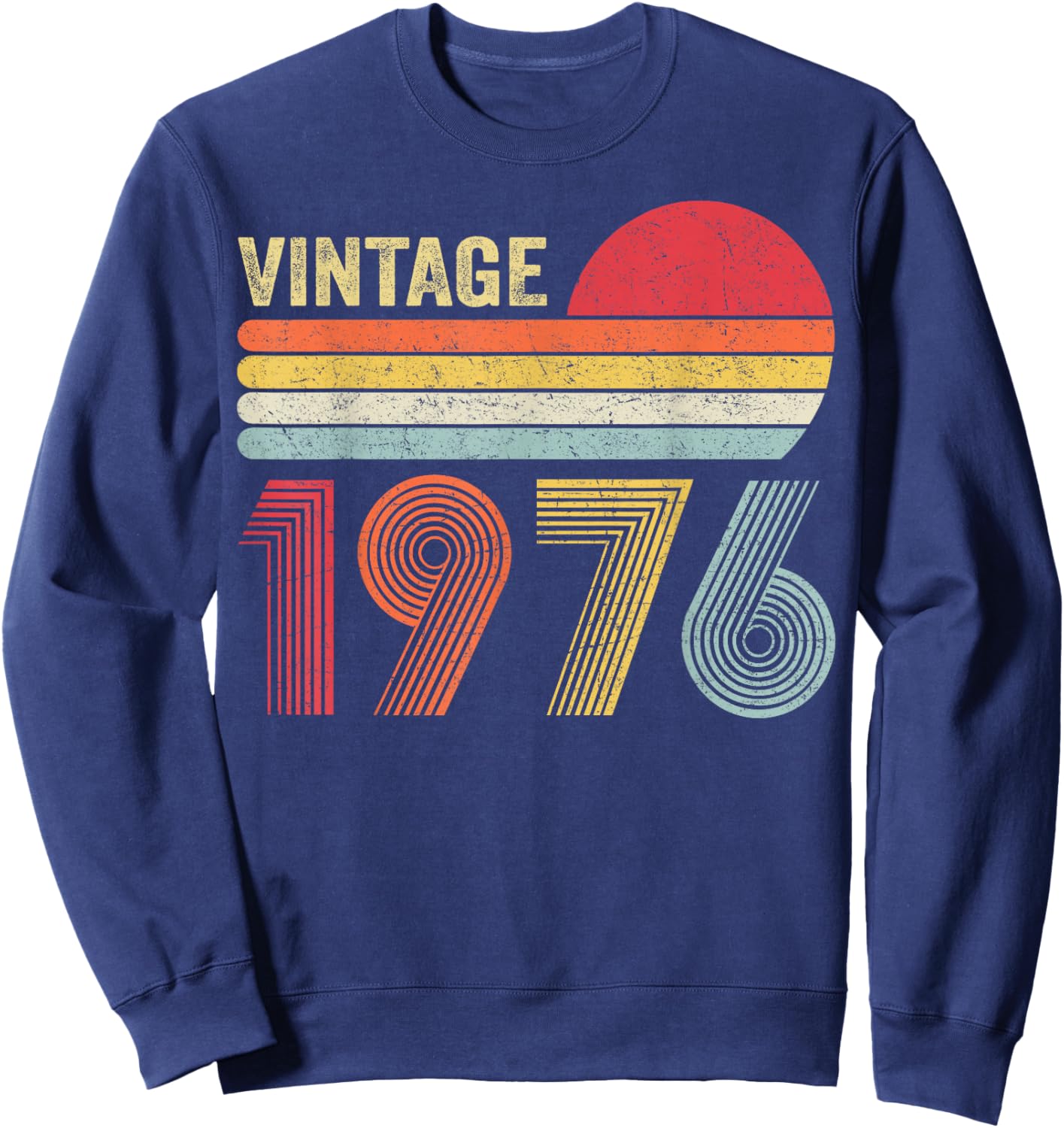 Vintage 1976 50th Birthday Gift Men Women 50 Years Old Sweatshirt - Sweatshirt | Navy