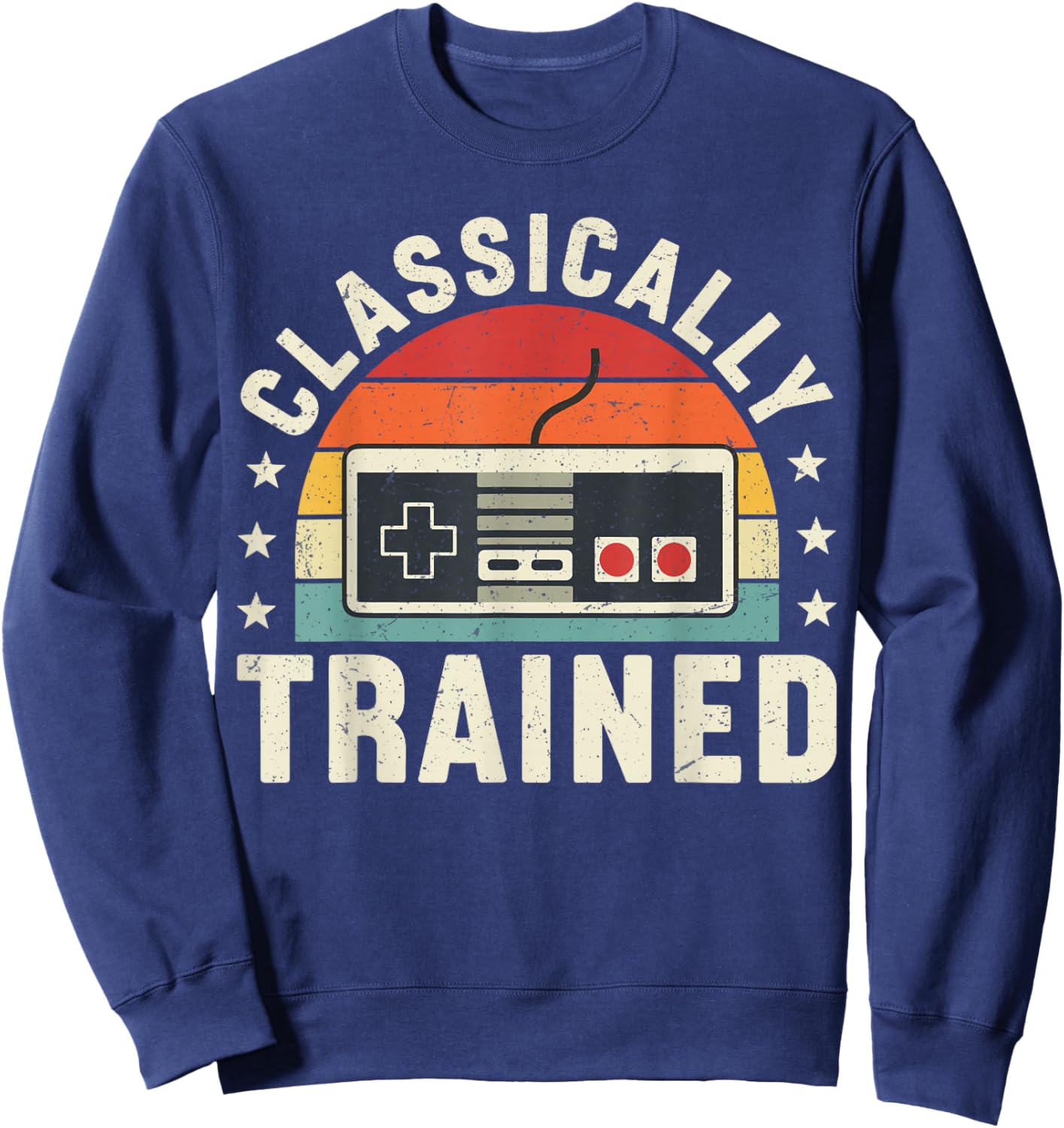 Classically Trained Arcade Gaming Controller Retro Gamers Sweatshirt - Sweatshirt | Navy