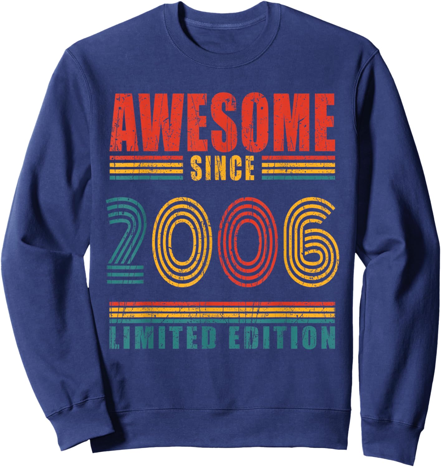 20th Birthday Awesome Since 2006 Vintage 20 Birthday Sweatshirt - Sweatshirt | Navy