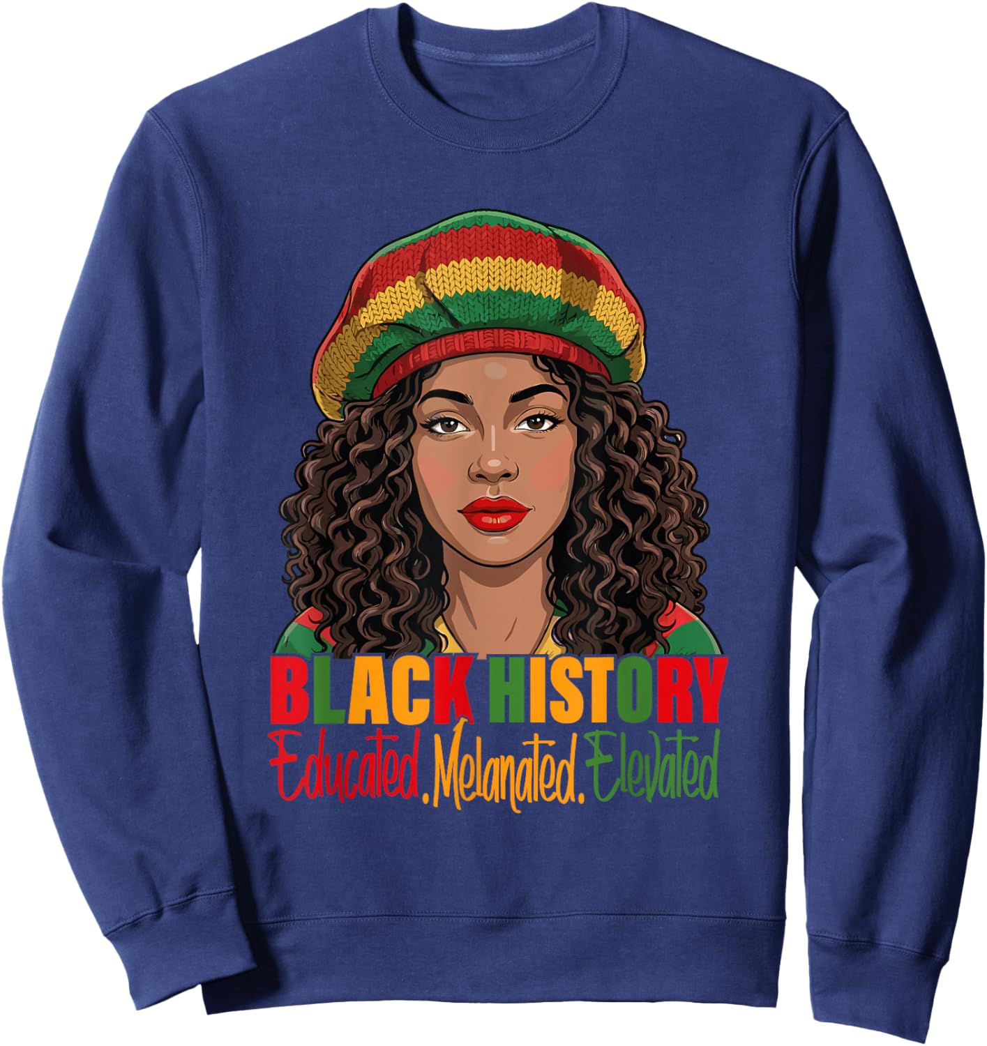 Black History Month African American Sweatshirt - Sweatshirt | Navy