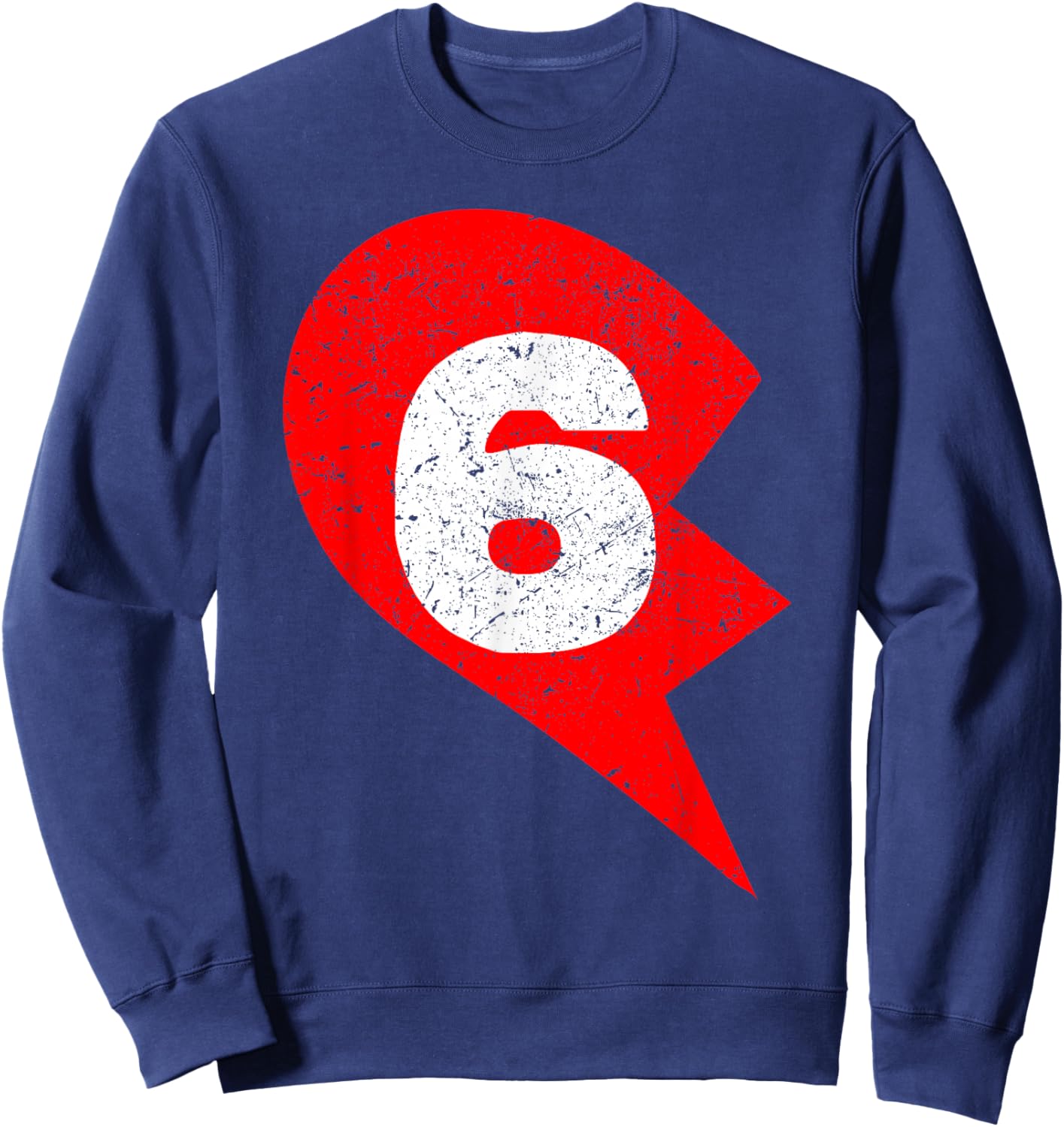 Number 6 Funny Matching Couple Friends Valentines Heart 67 Sweatshirt - Sweatshirt | Navy