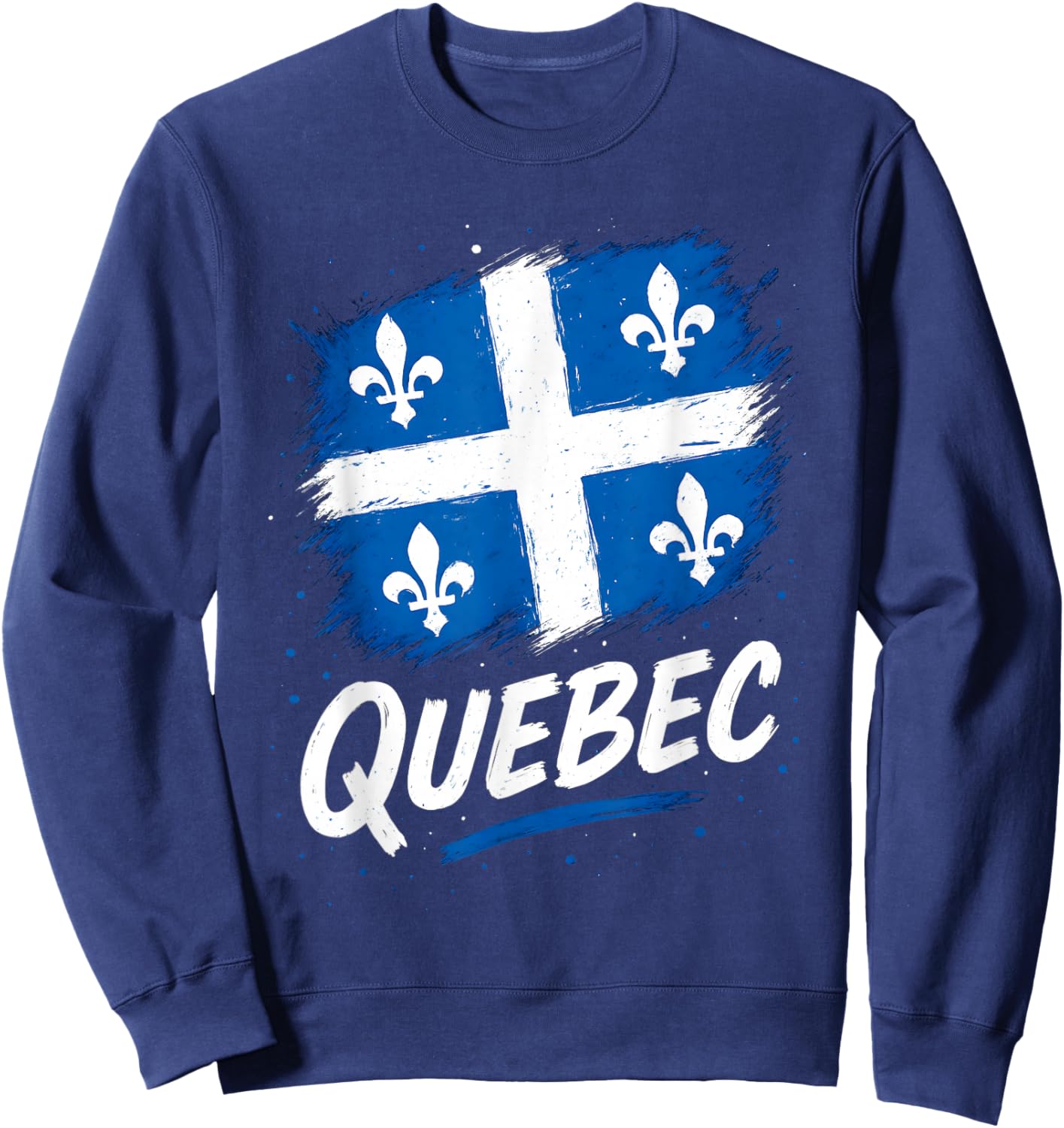 Quebec Flag Canadian Quebecois Quebecer Pride Sweatshirt - Sweatshirt | Navy