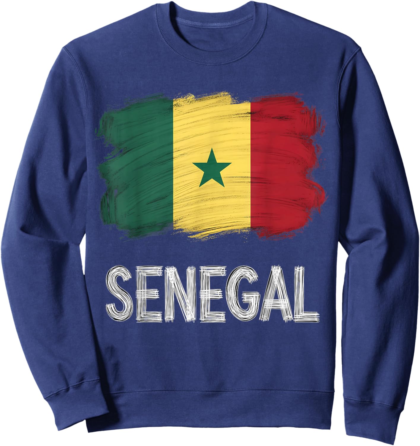 Senegal Flag Senegalese Pride Sweatshirt - Sweatshirt | Navy