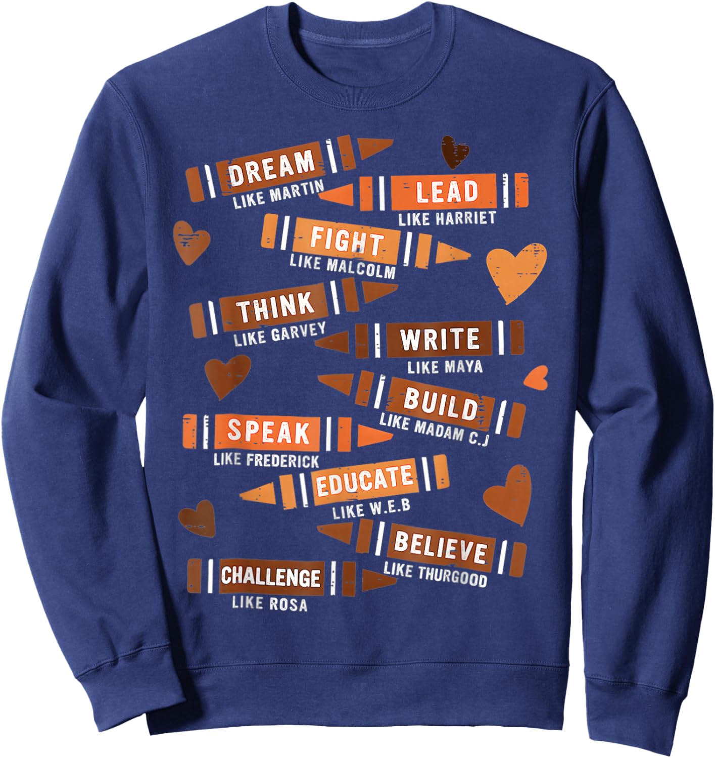 Black History Month Martin African Women Men Kids Sweatshirt - Sweatshirt | Navy