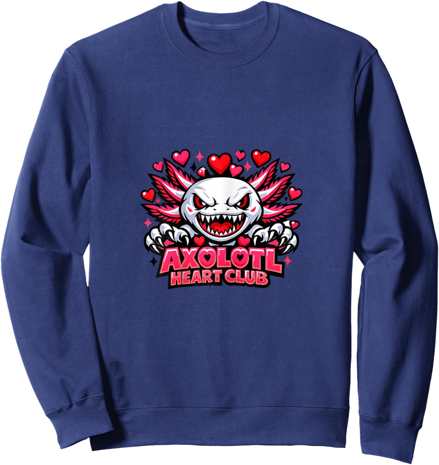 Axolotl Heart Club Sweatshirt - Sweatshirt | Navy