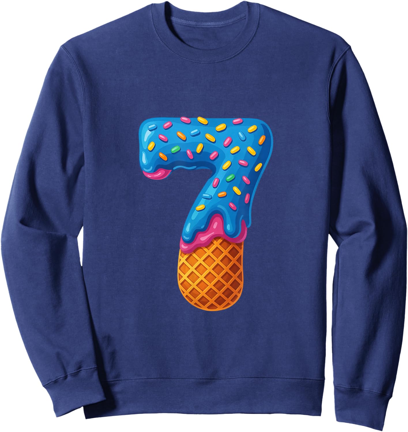 67 Ice Cream Drip Meme Funny Six Seven Gen-Alpha Couple Sweatshirt - Sweatshirt | Navy