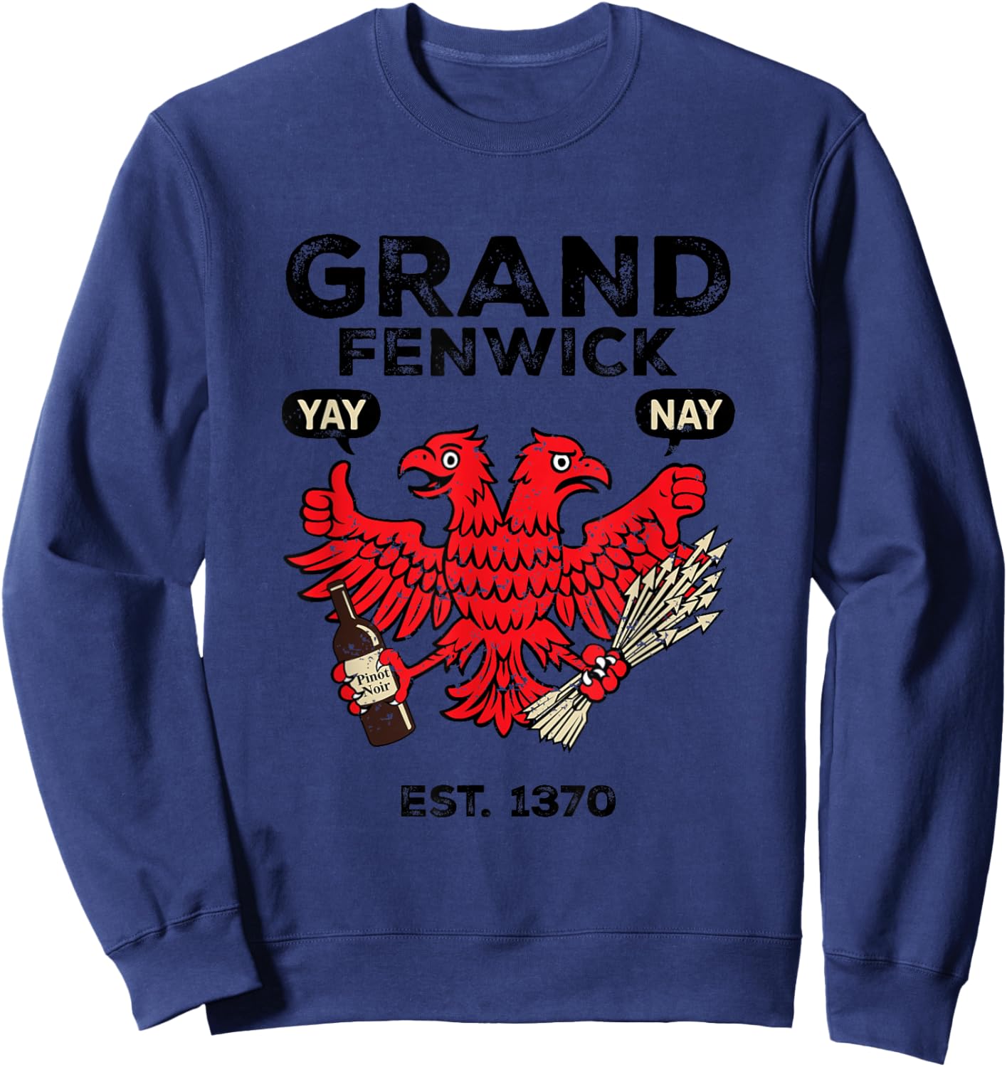 The Mouse That Roared-Grand Fenwick Vintage Design Sweatshirt - Sweatshirt | Navy