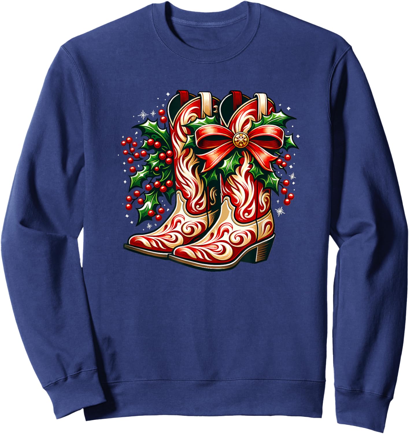 Cowboy Christmas Women Western Sweatshirt - Sweatshirt | Navy