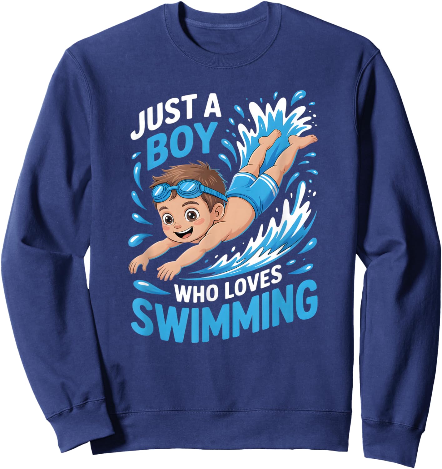 Boys Swimming Sweatshirt - Sweatshirt | Navy